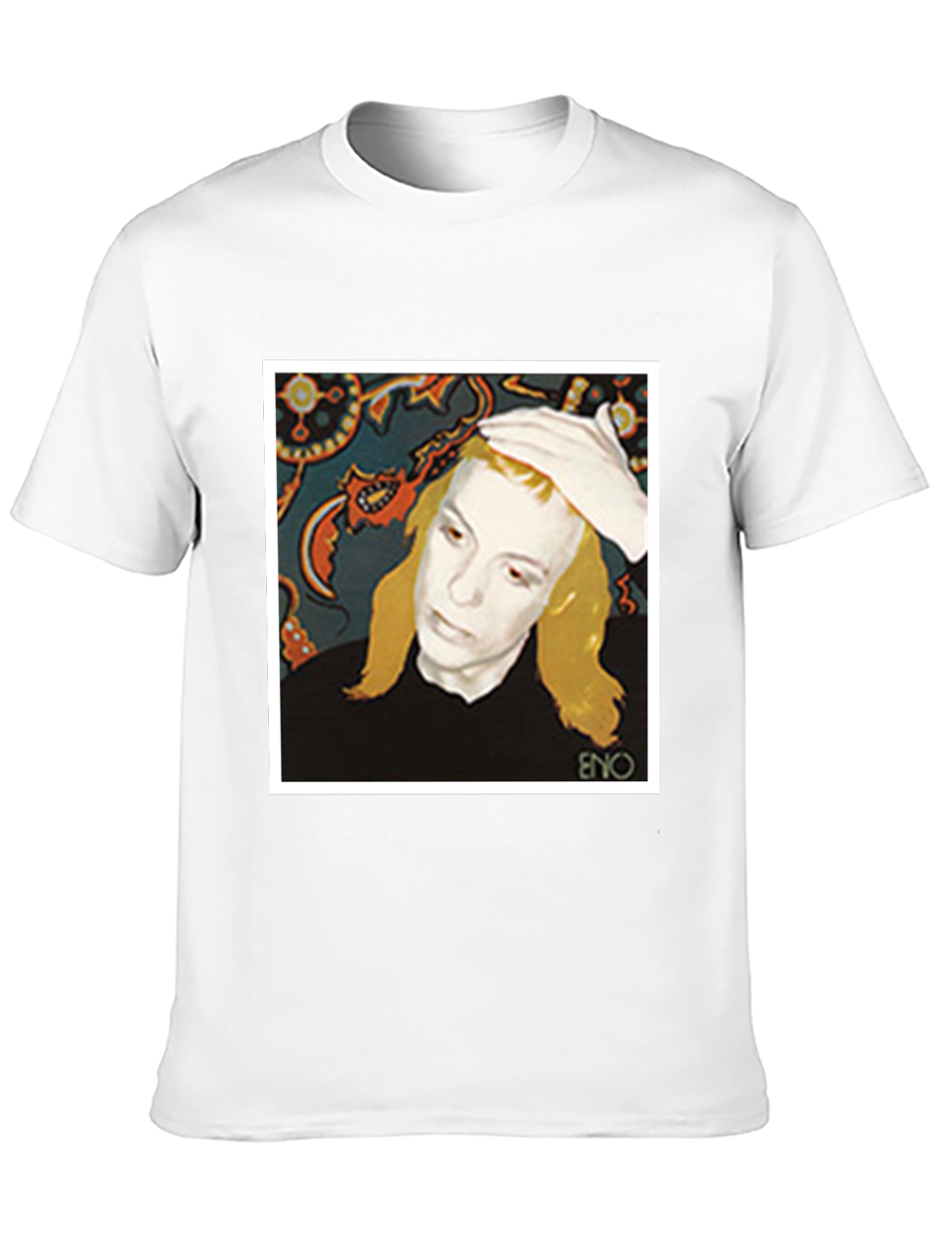 Eno Album Cover T-Shirt - Black Graphic Tee - 10