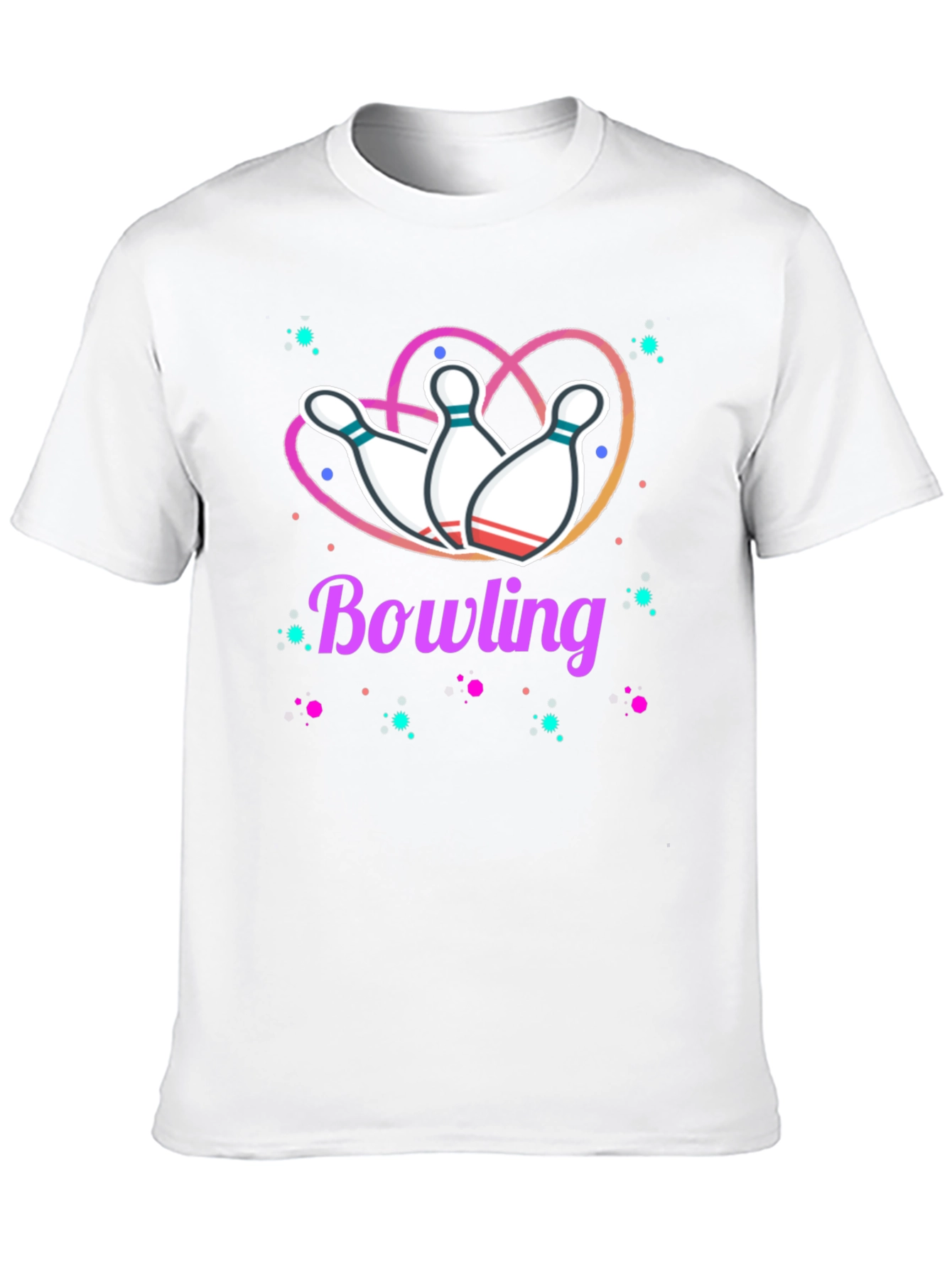 Black Bowling Heart T-Shirt - Perfect for Bowling Enthusiasts view 10