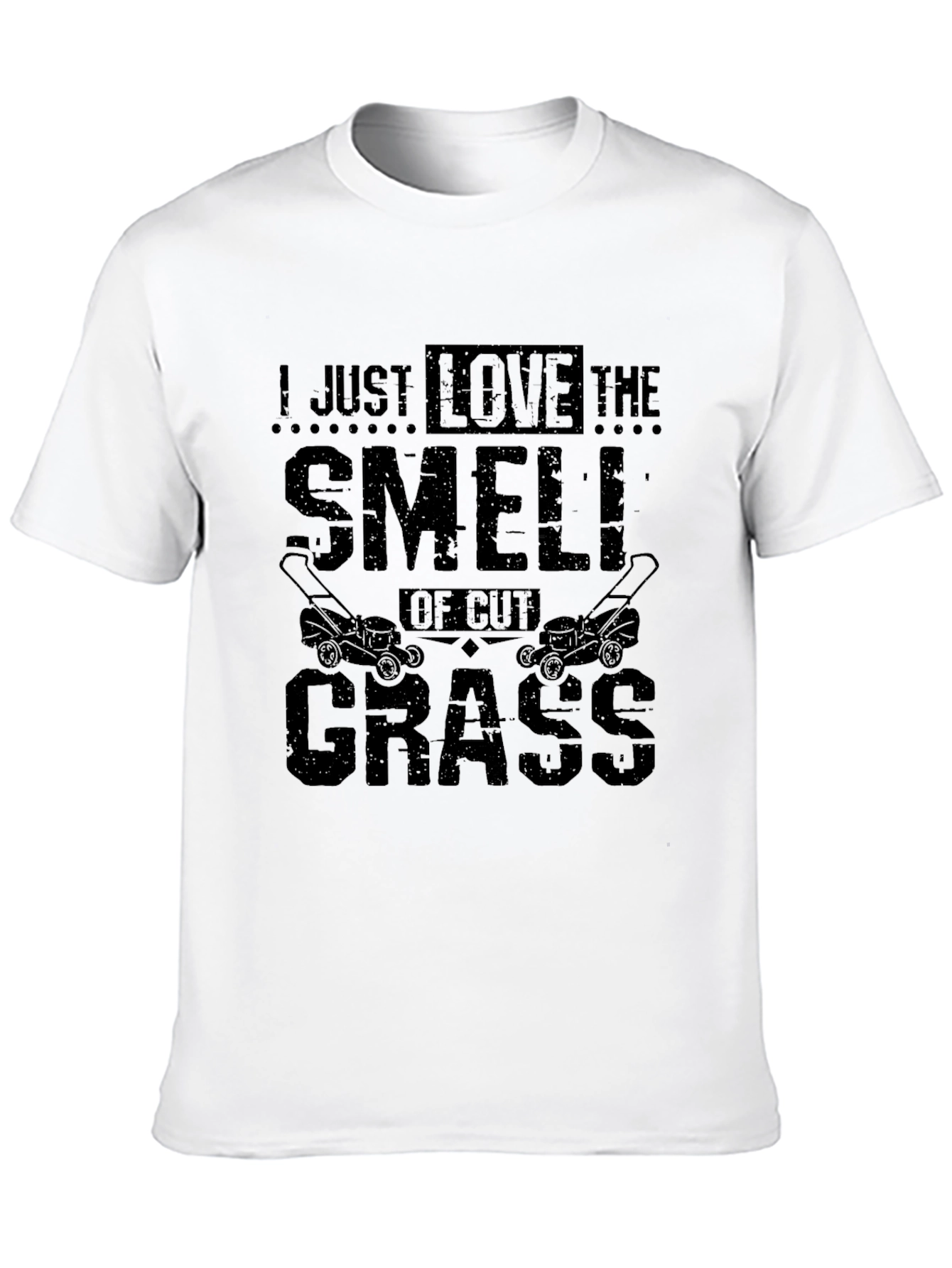 Black I Love The Smell of Cut Grass Black T-Shirt view 10