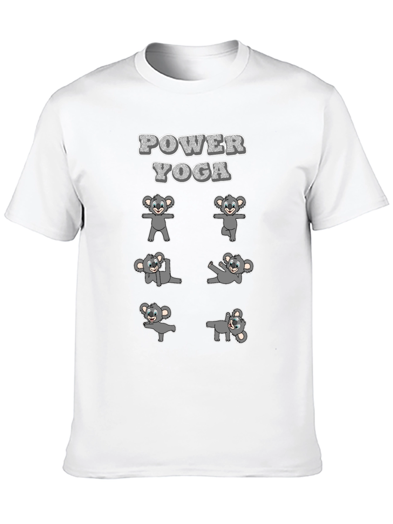 Black Koala Power Yoga Black T-Shirt view 10