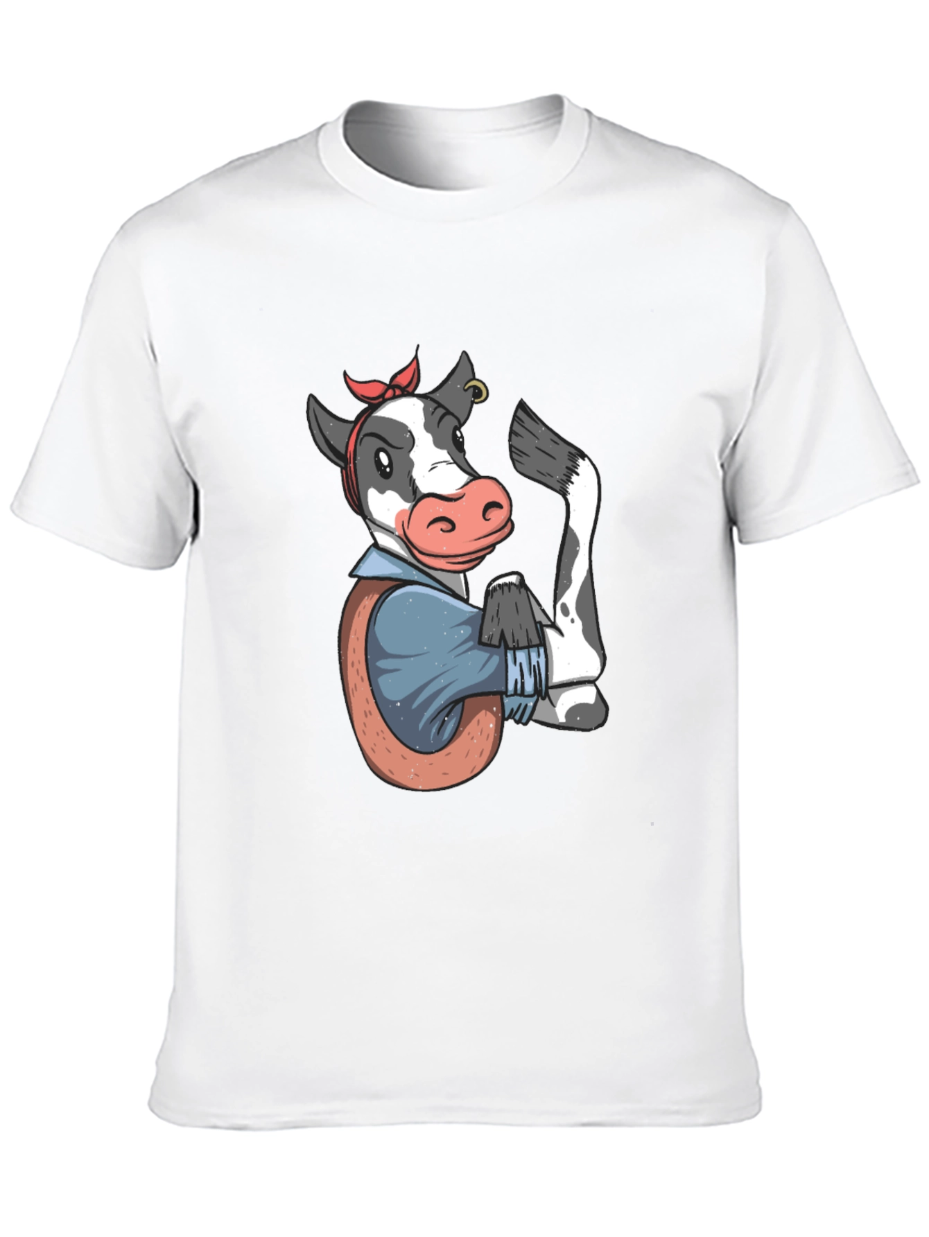 We Can Do It Cow T-Shirt - Black - 10