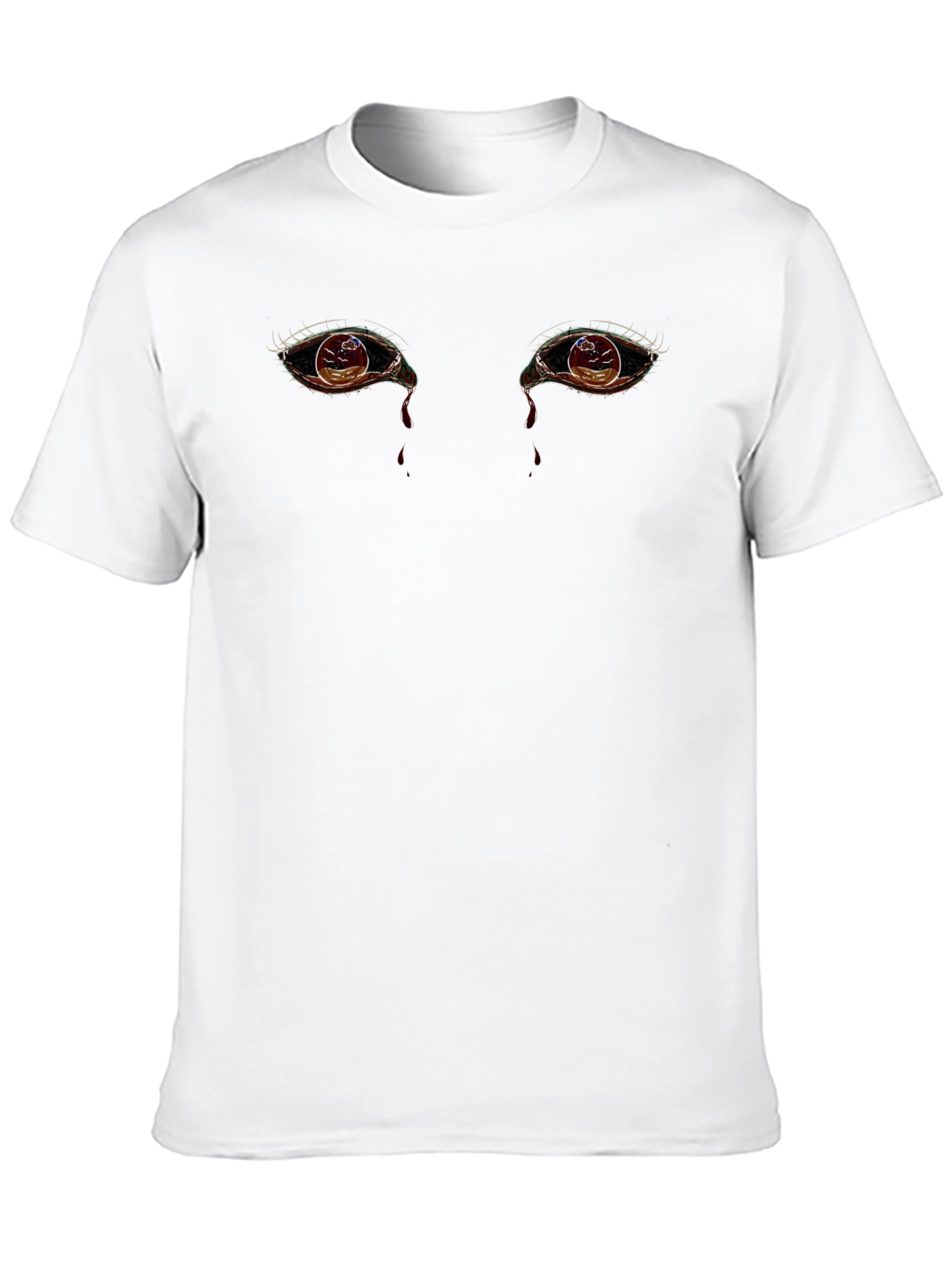 Black Bleeding Eyes Graphic Tee - Unique Design view 10