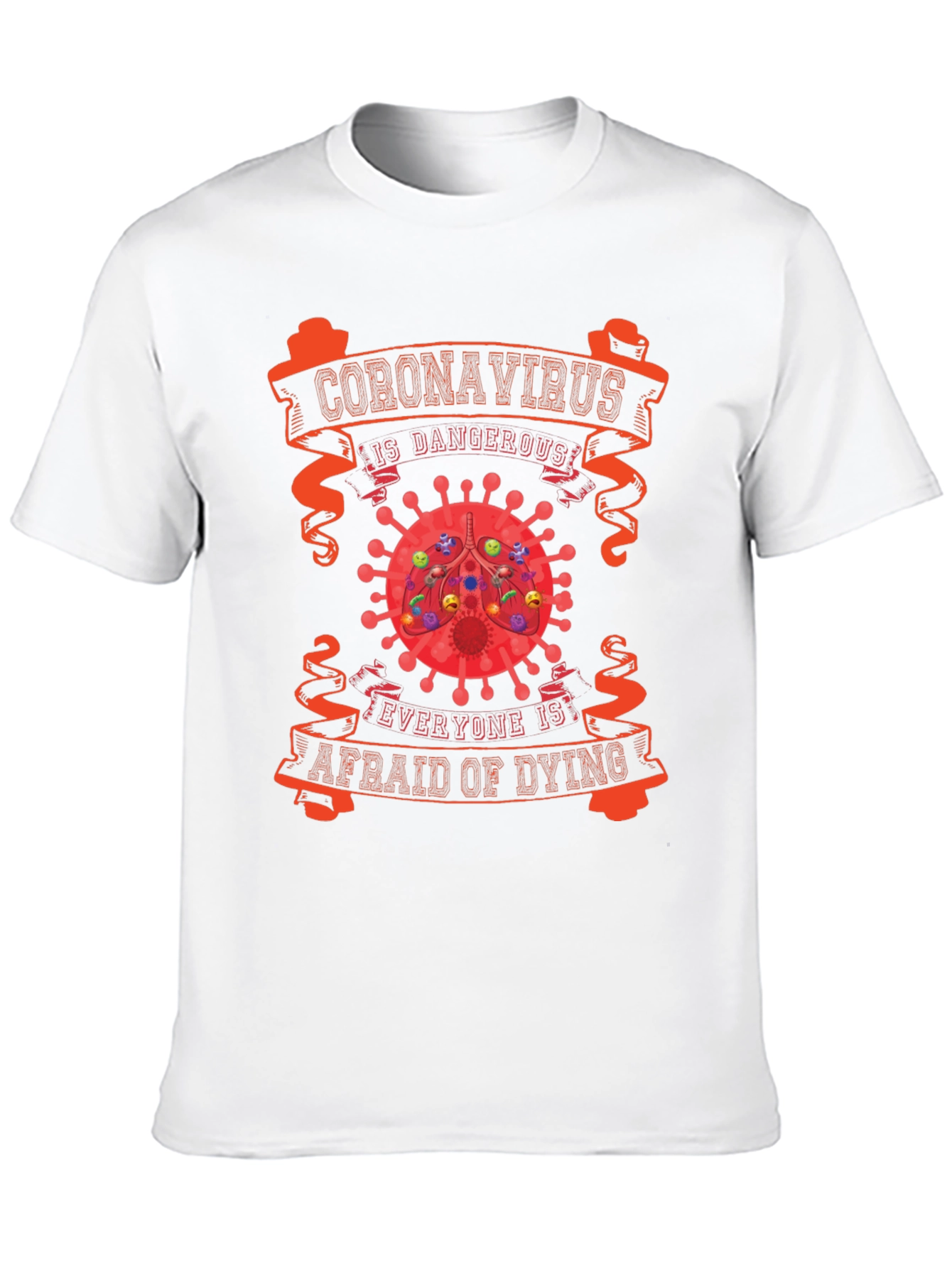 Black Coronavirus Dangerous T-Shirt view 10