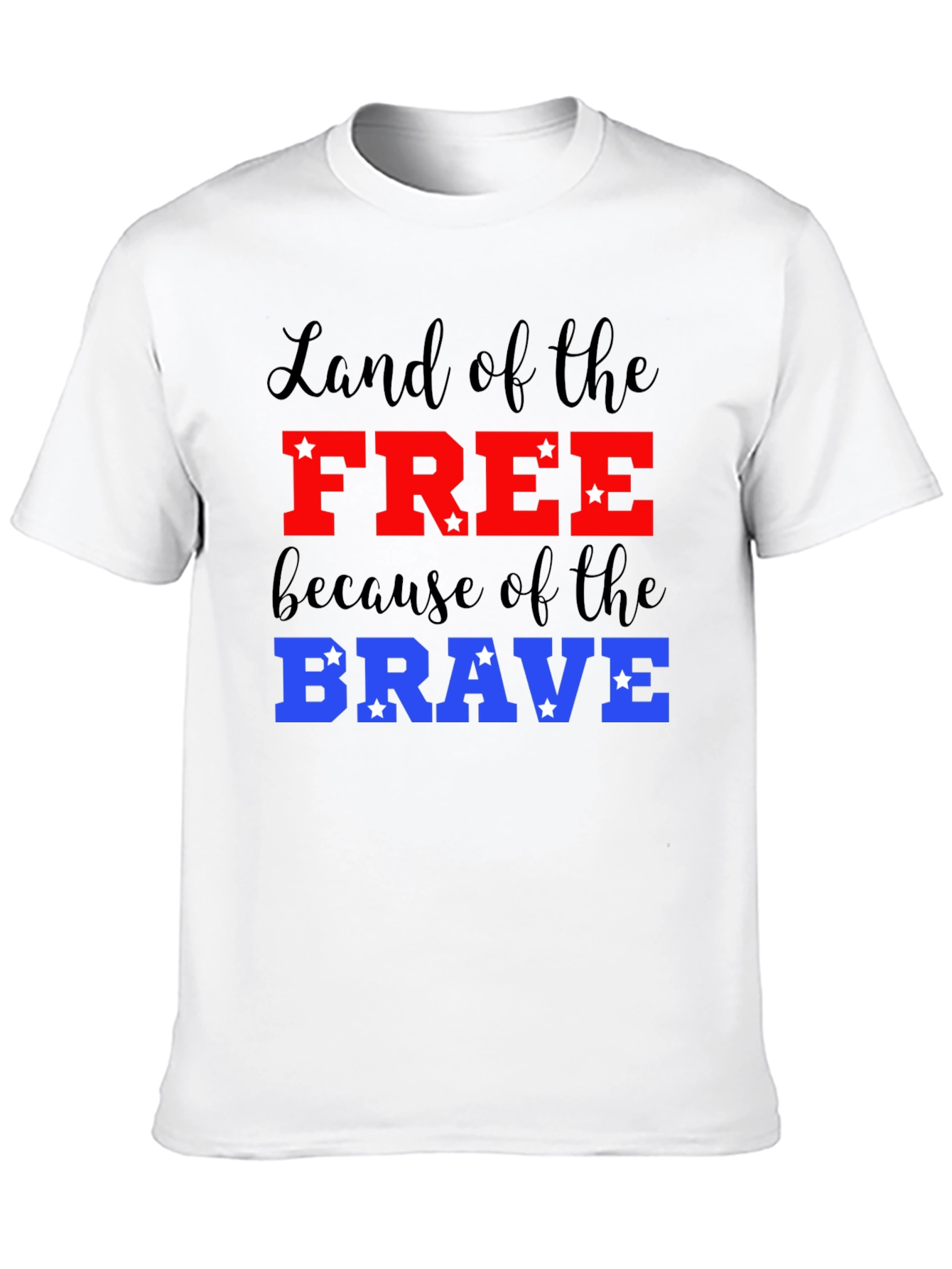 Black Patriotic Land of the Free T-Shirt view 10
