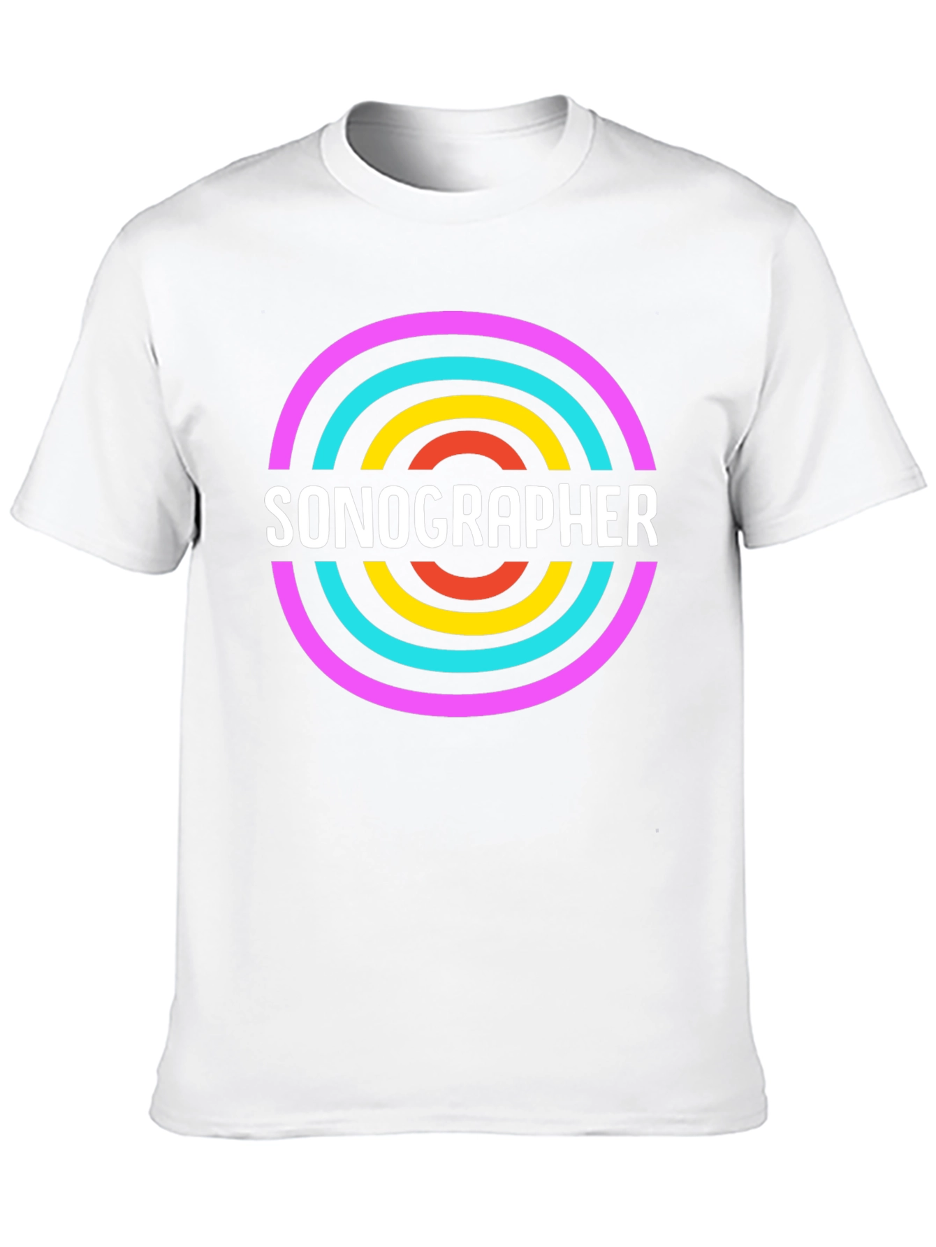 Black Sonographer Graphic Tee - Medical Profession Apparel view 10