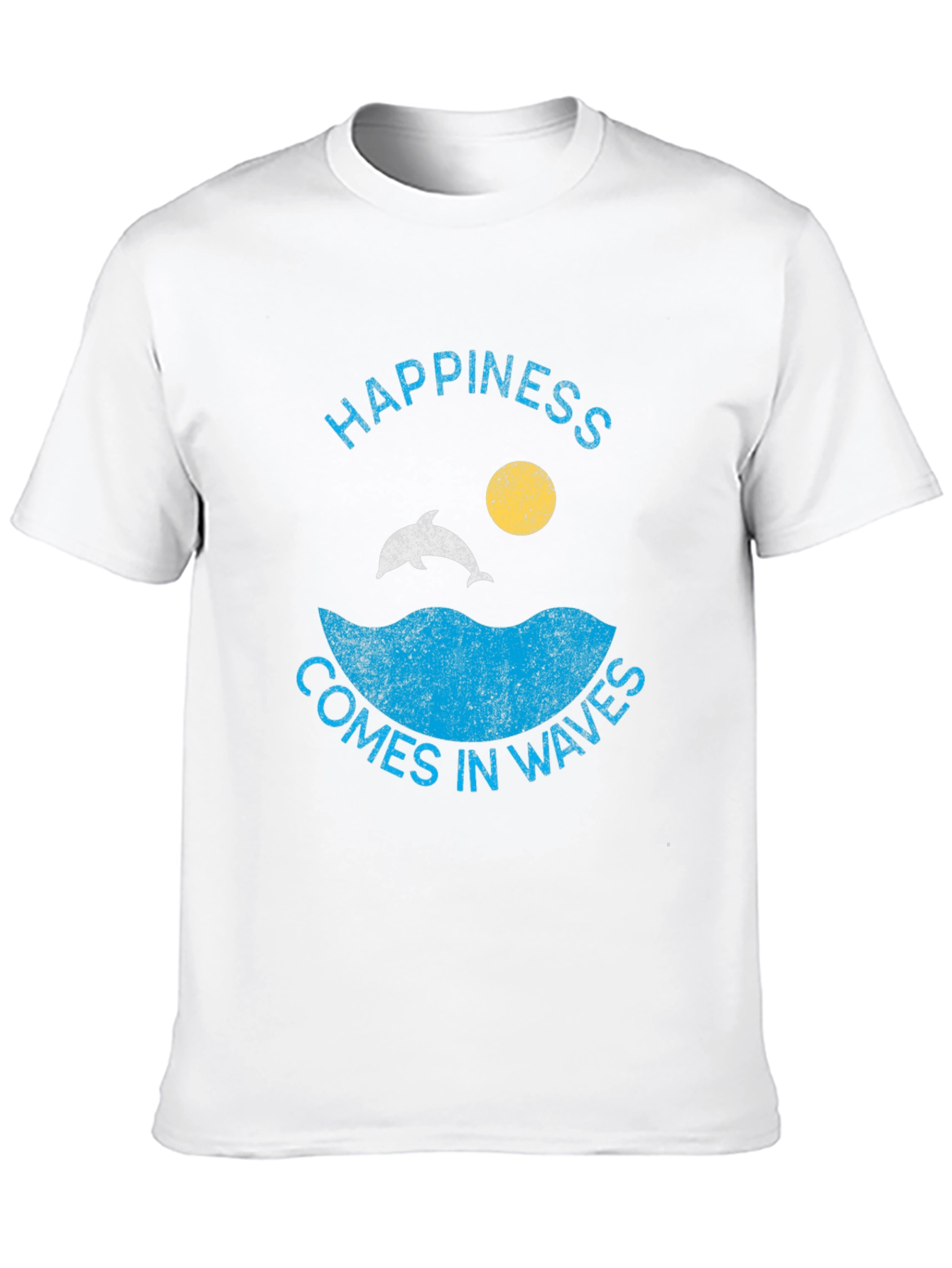 Black Happiness Comes in Waves Graphic Tee view 10