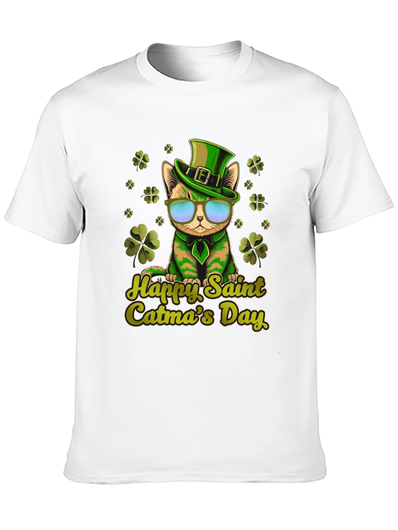 Black Happy Saint Catma's Day Black T-Shirt view 10