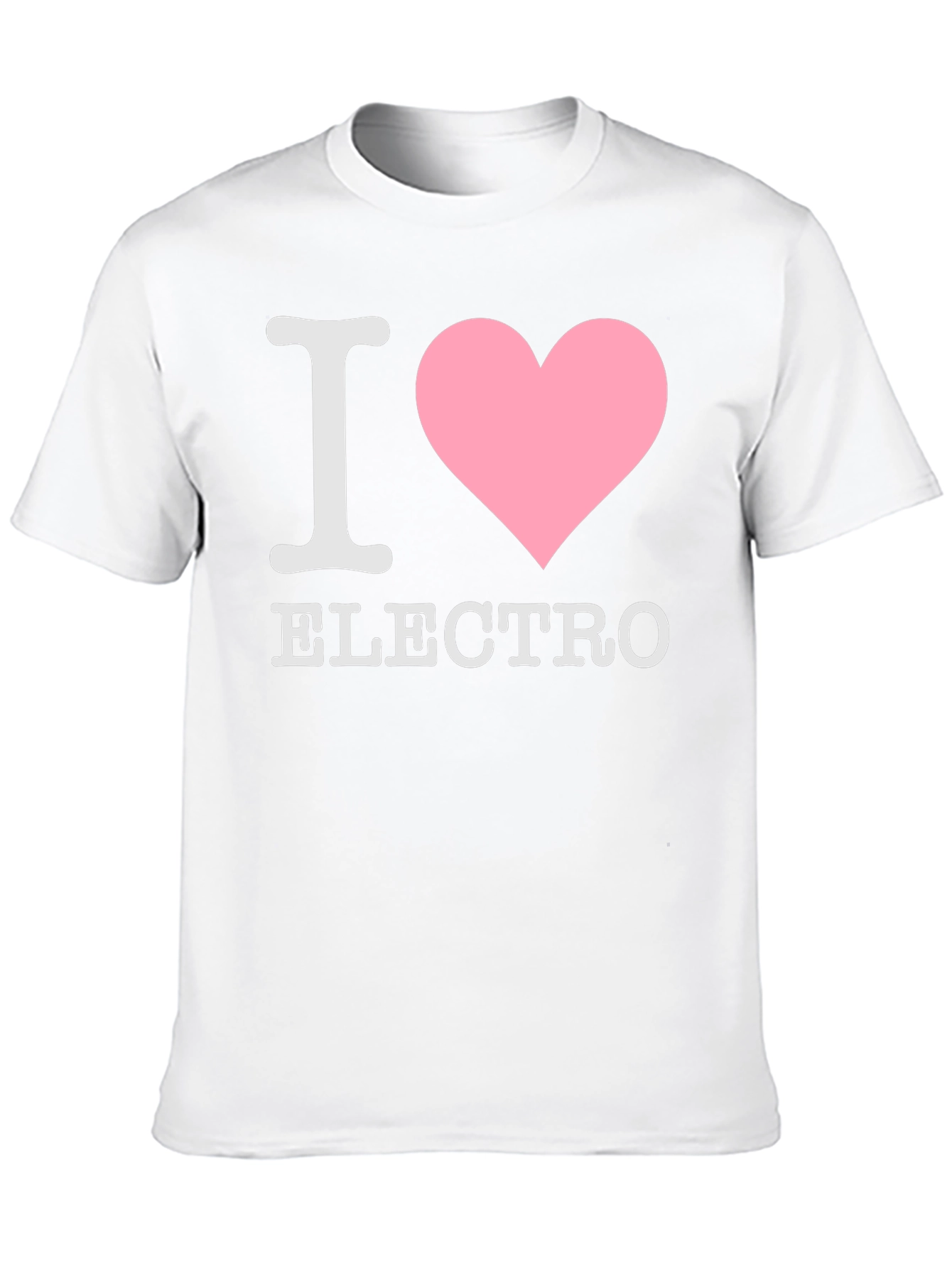 Black I Heart Electro T-Shirt - Black Cotton Tee view 10