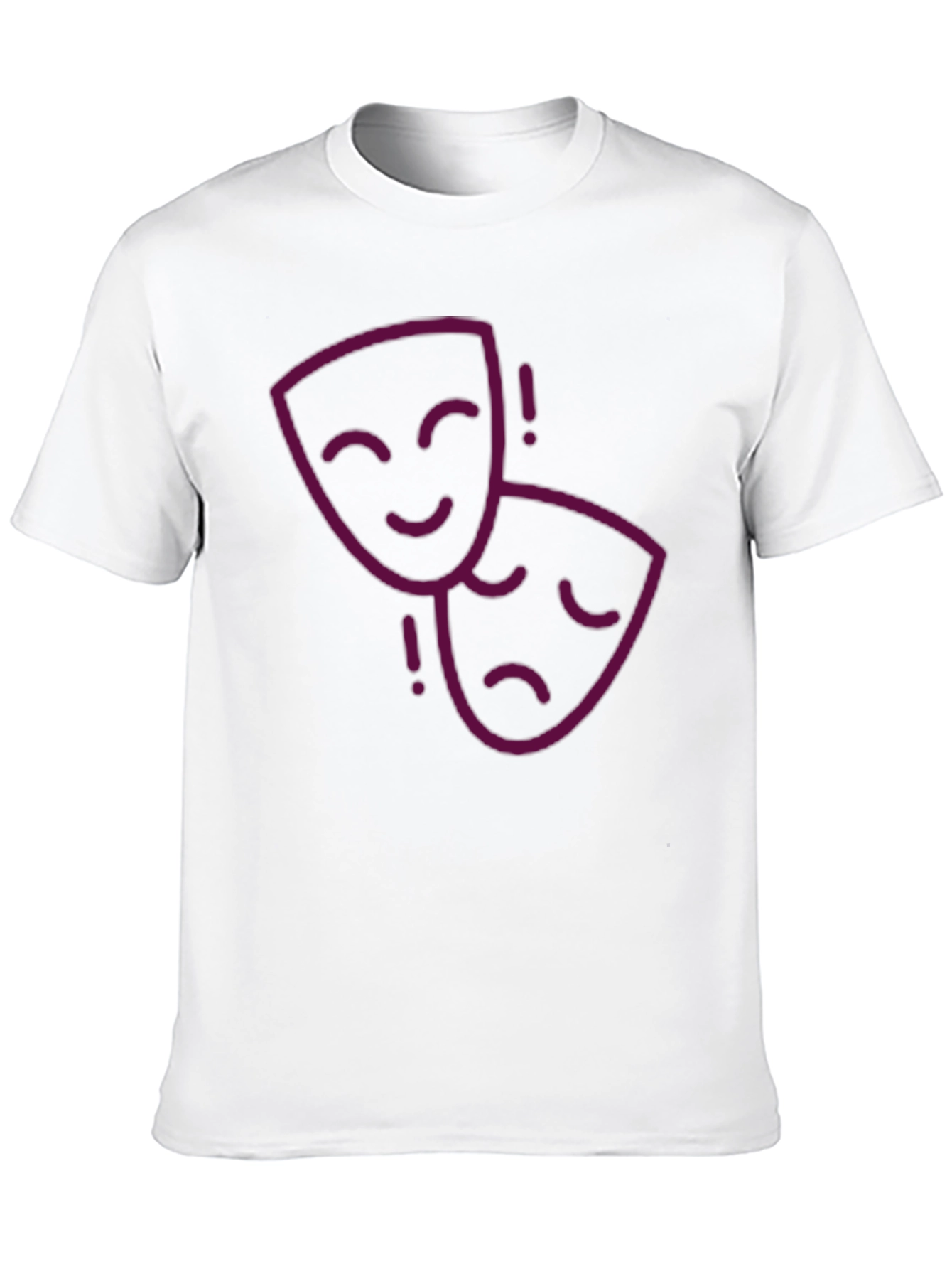 Drama Masks Graphic Tee - Unisex Black T-Shirt - 10