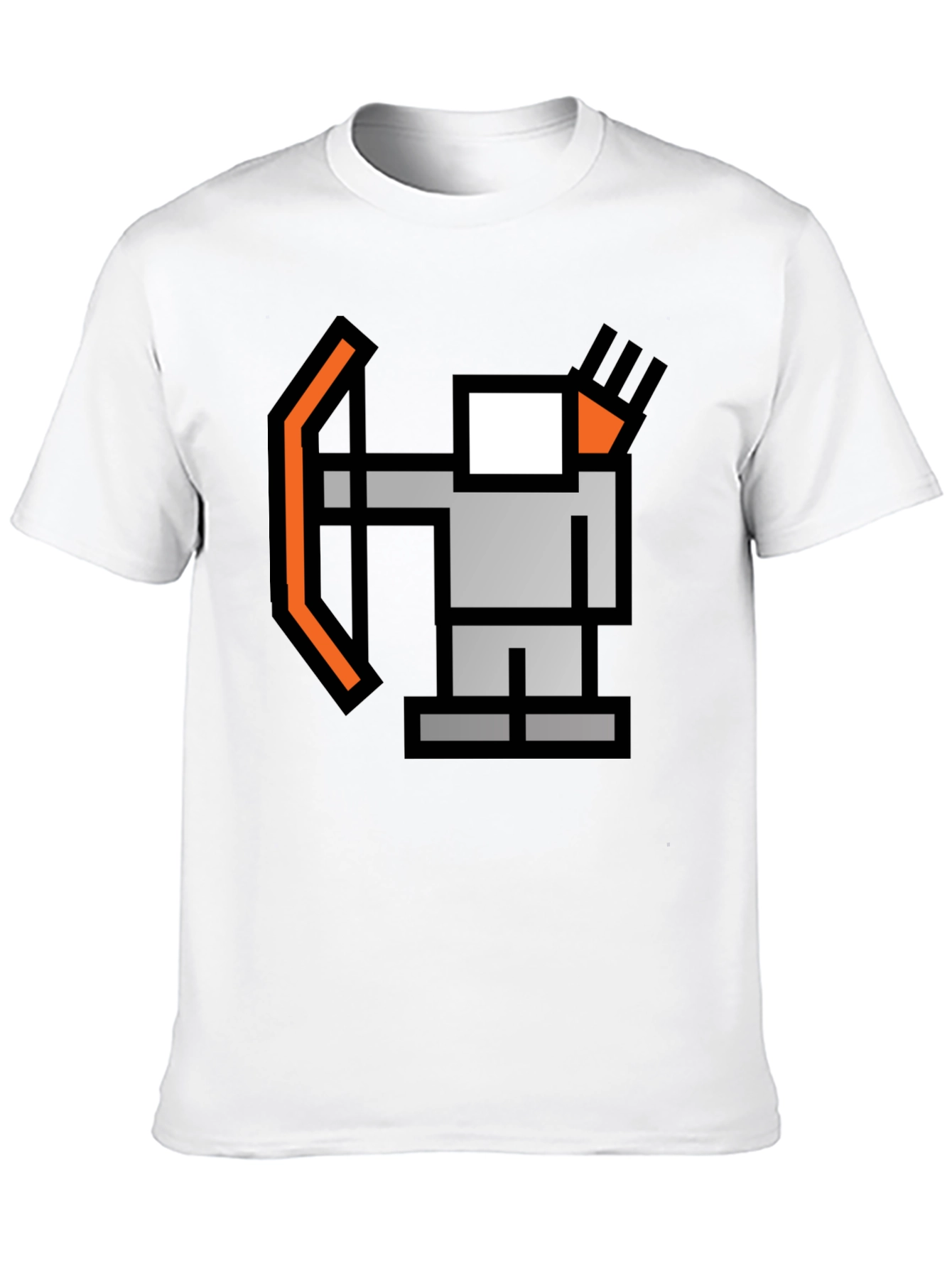 Black Pixel Archer Black T-Shirt view 10