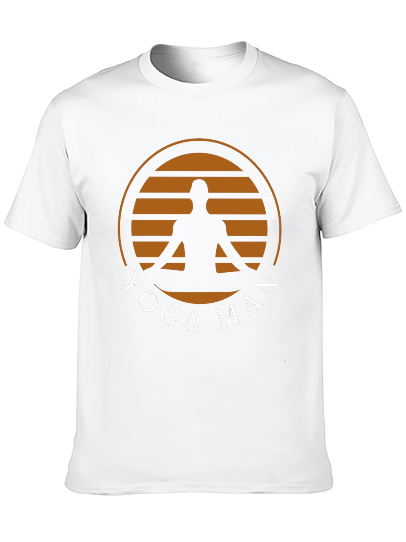 Black Yoga Man Graphic Tee - Black Cotton Blend T-Shirt view 10