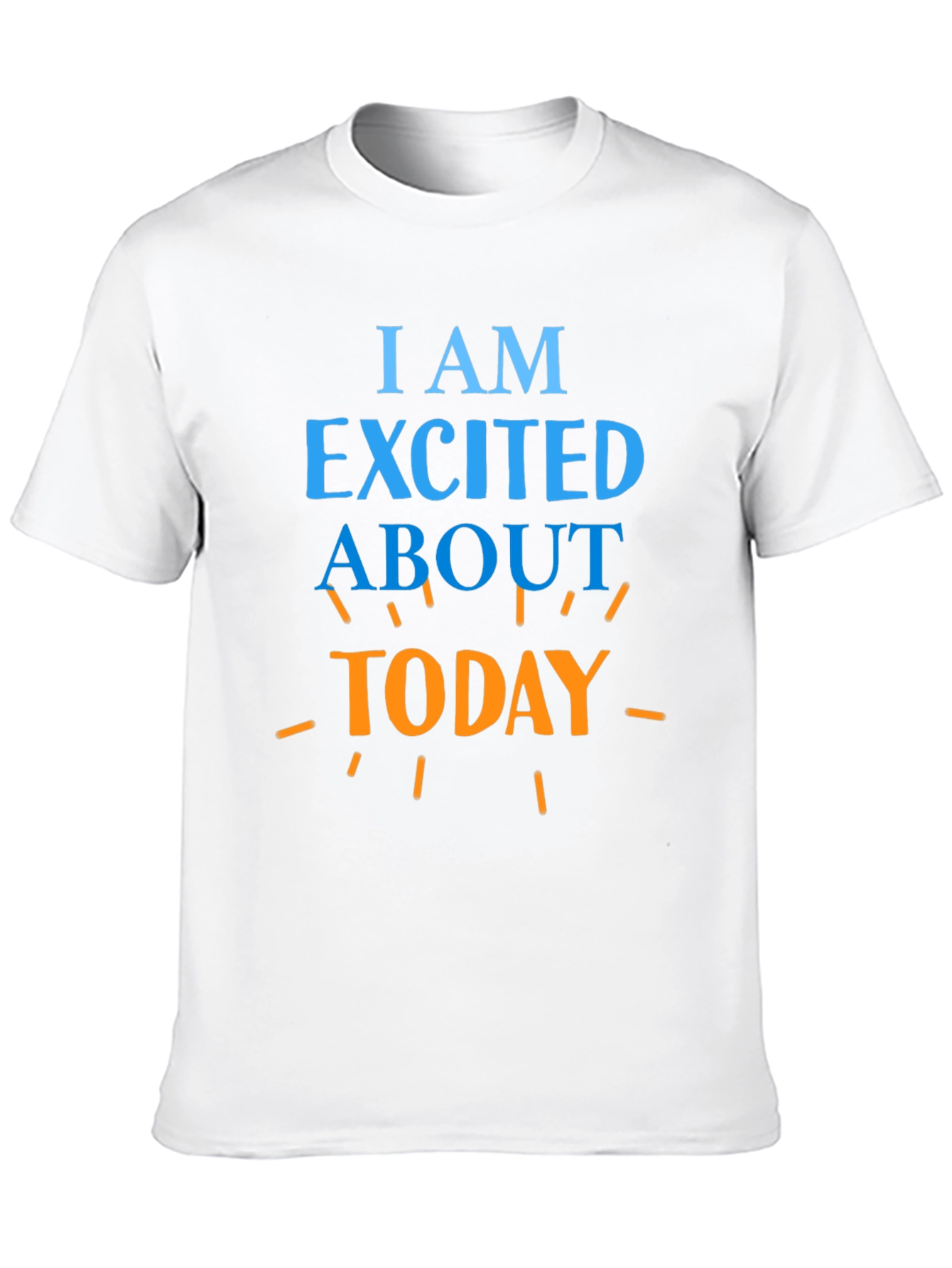 Black Excited About Today Graphic T-Shirt view 10