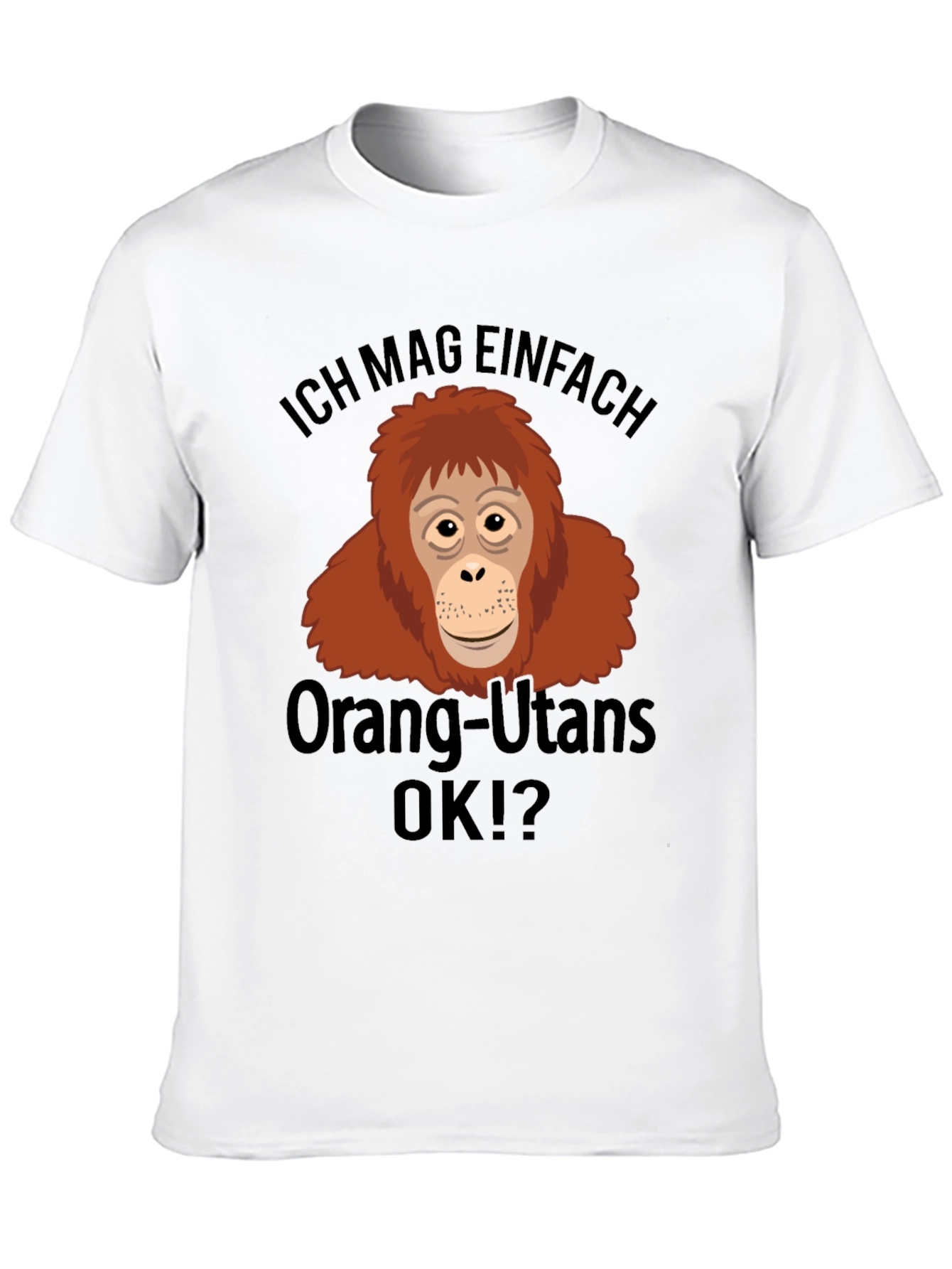 Black Ich Mag Orang-Utans OK?! Black T-Shirt view 10