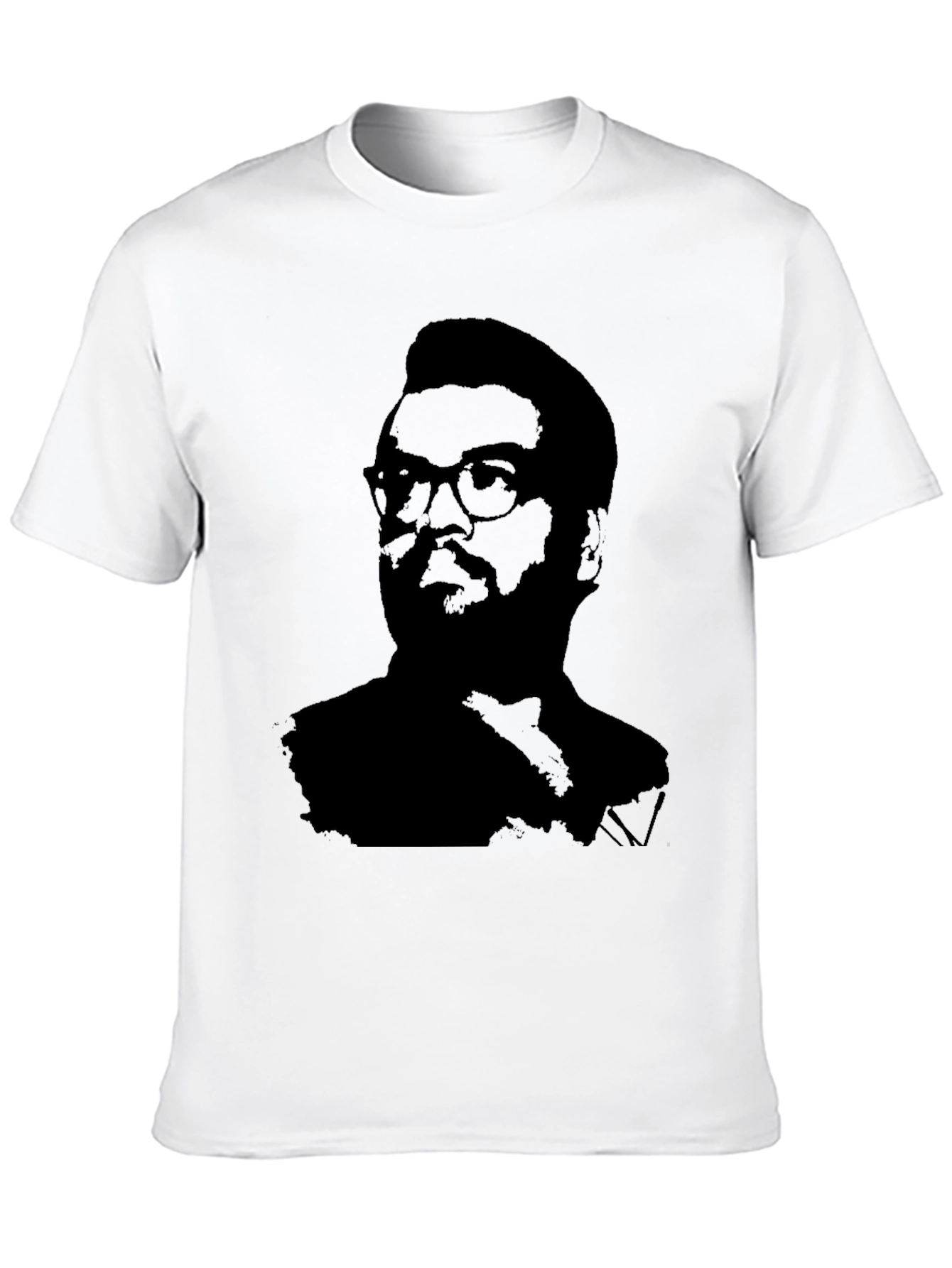 Black Silhouette Portrait Black T-Shirt view 10