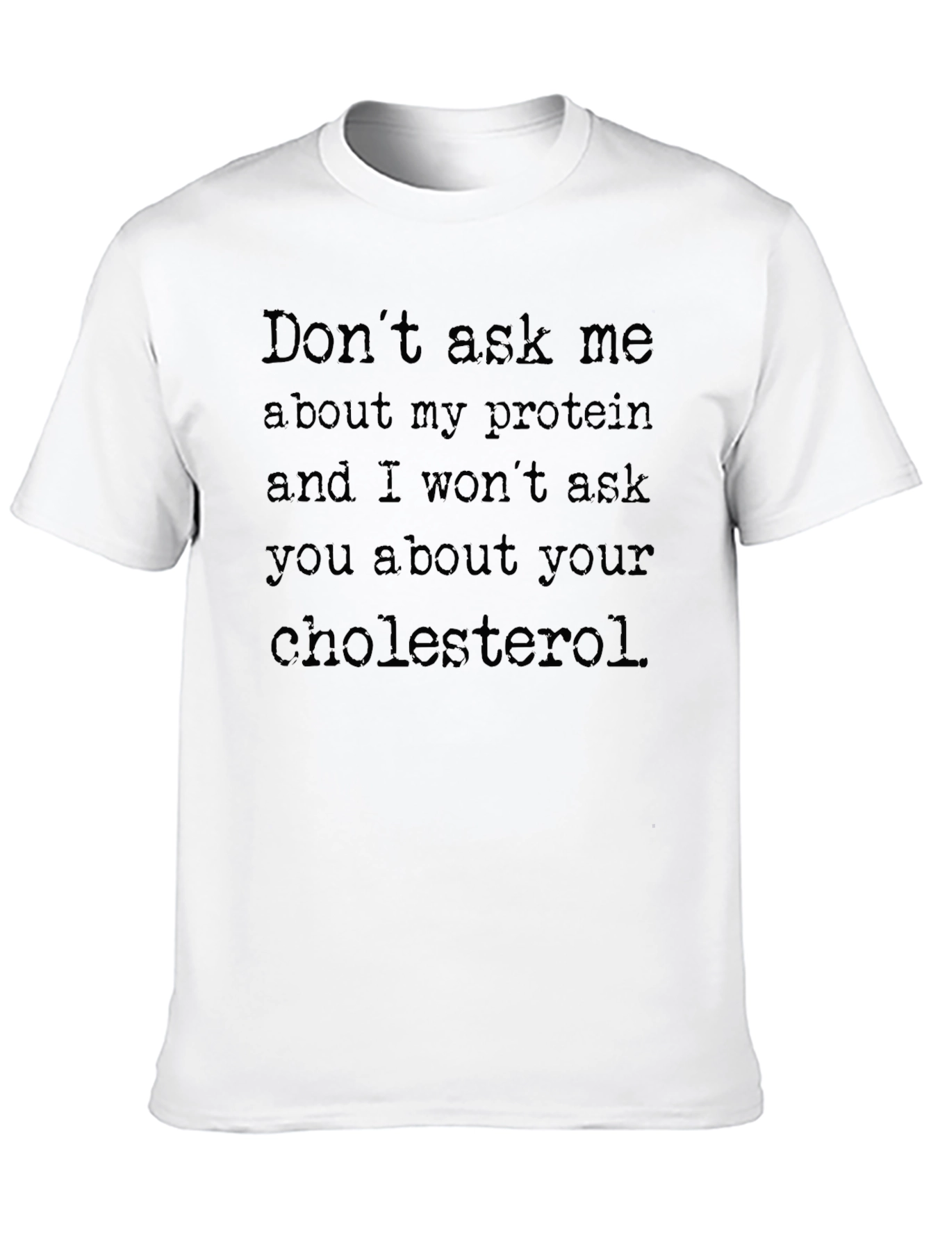 Black Protein vs. Cholesterol Graphic Tee view 10