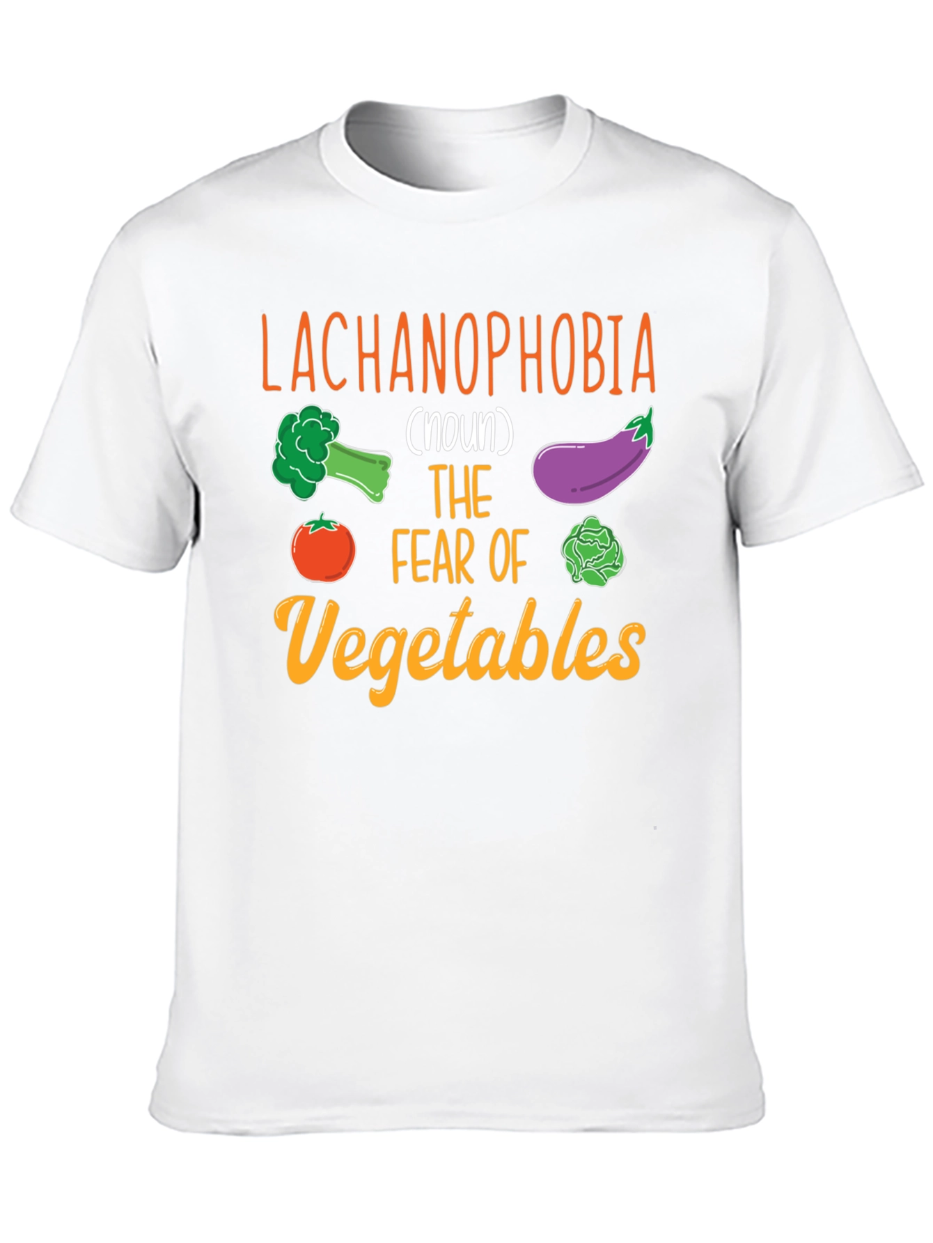 Black Lachanophobia Vegetable Fear T-Shirt view 10