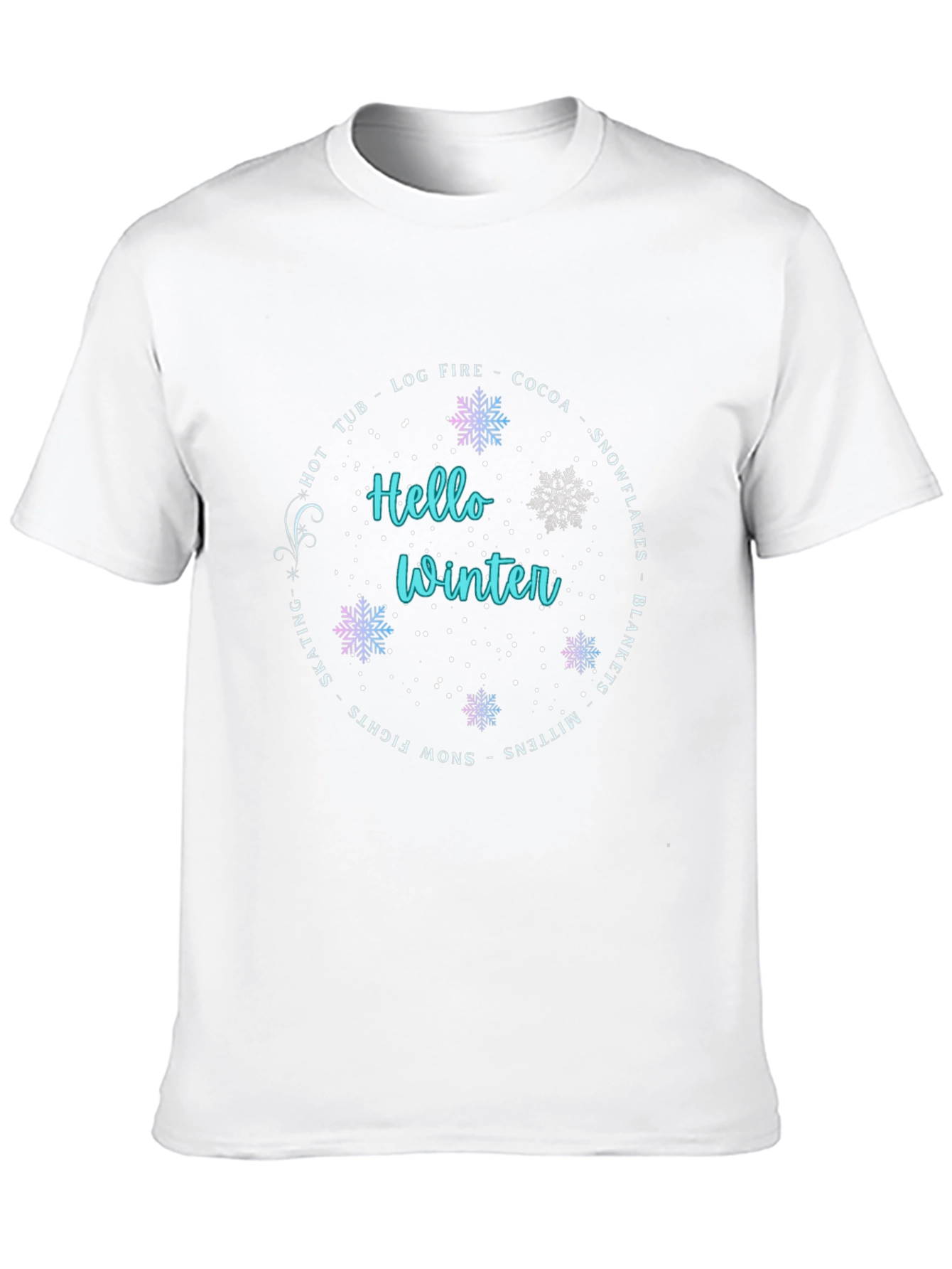 Black Hello Winter T-Shirt view 10