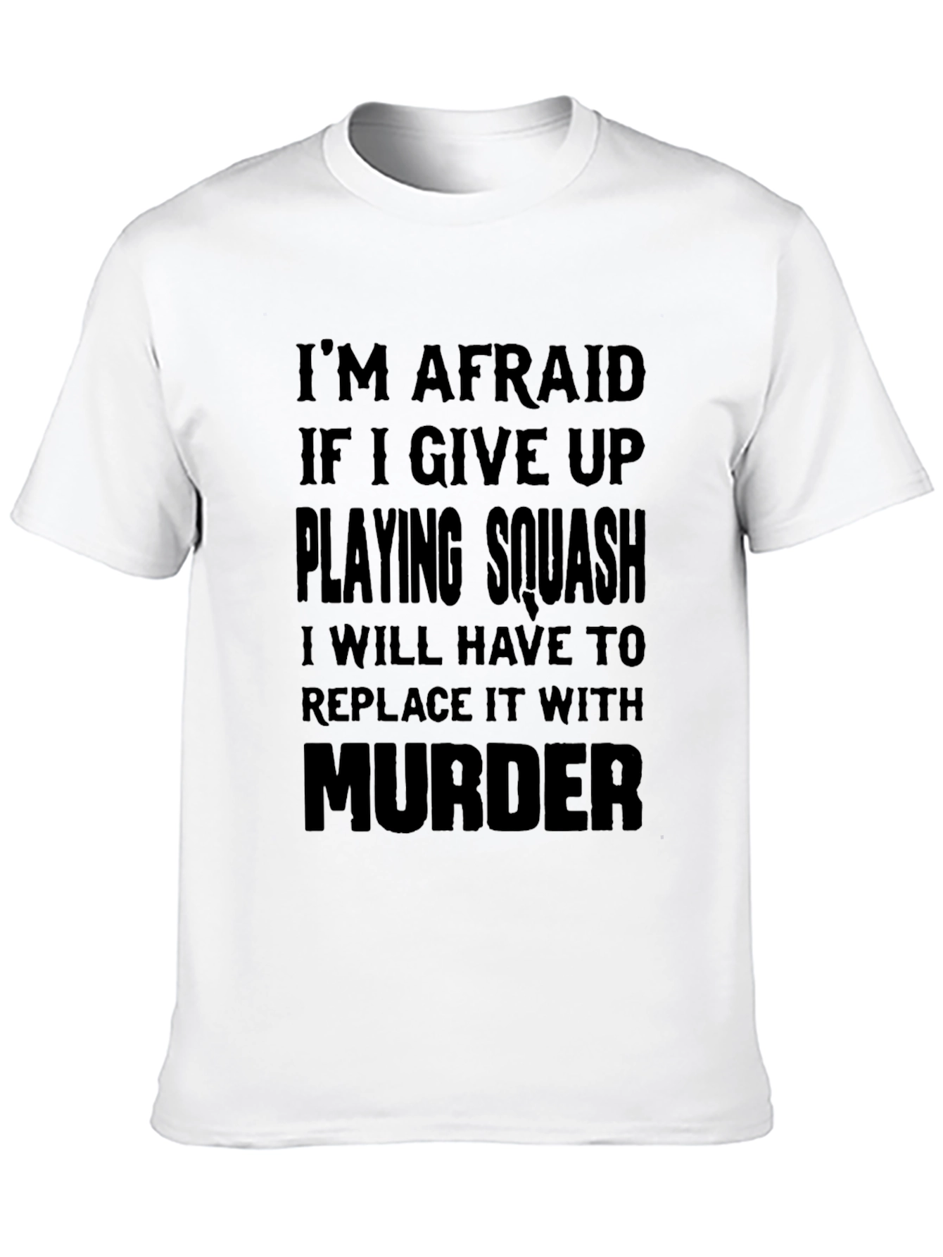 Black Squash & Murder Funny T-Shirt view 10