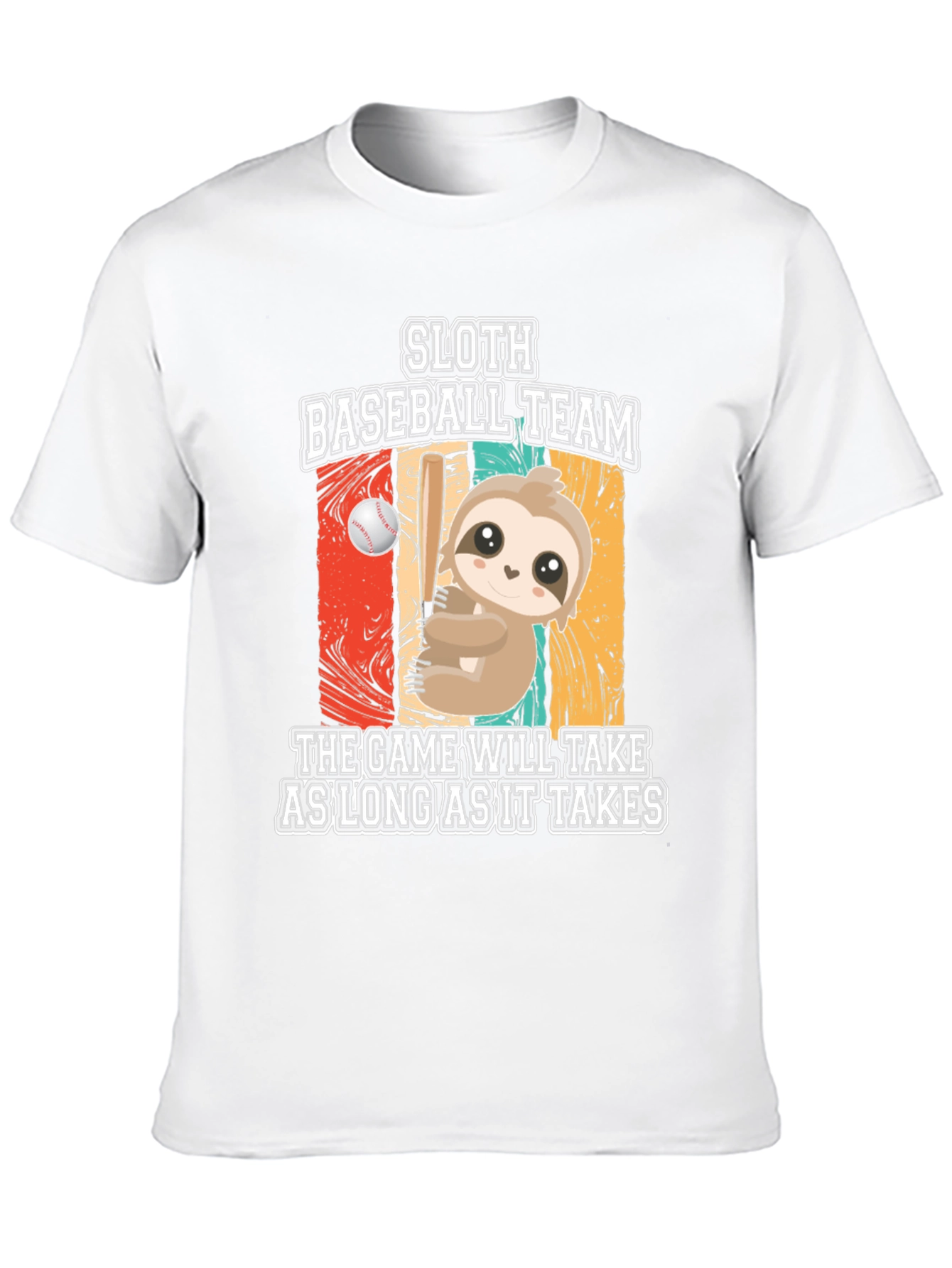 Black Sloth Baseball Team Graphic T-Shirt view 10