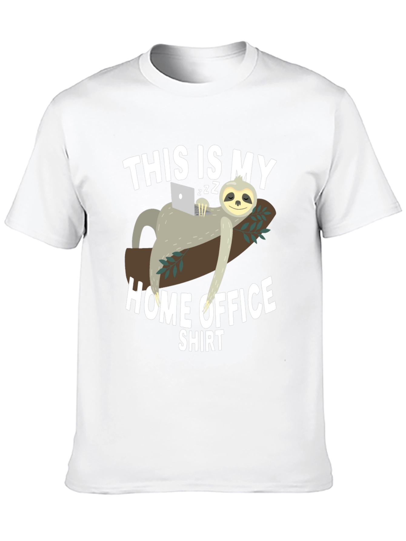 Black Home Office Sloth T-Shirt - Work From Home Tee view 10