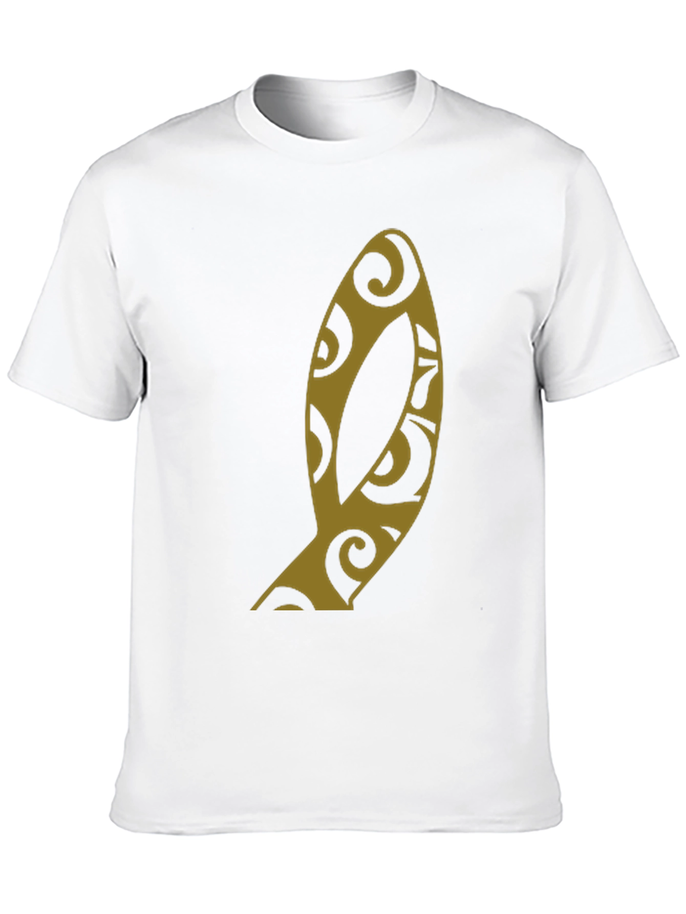 Black Stylish Black T-Shirt with Unique Gold Graphic Print view 10
