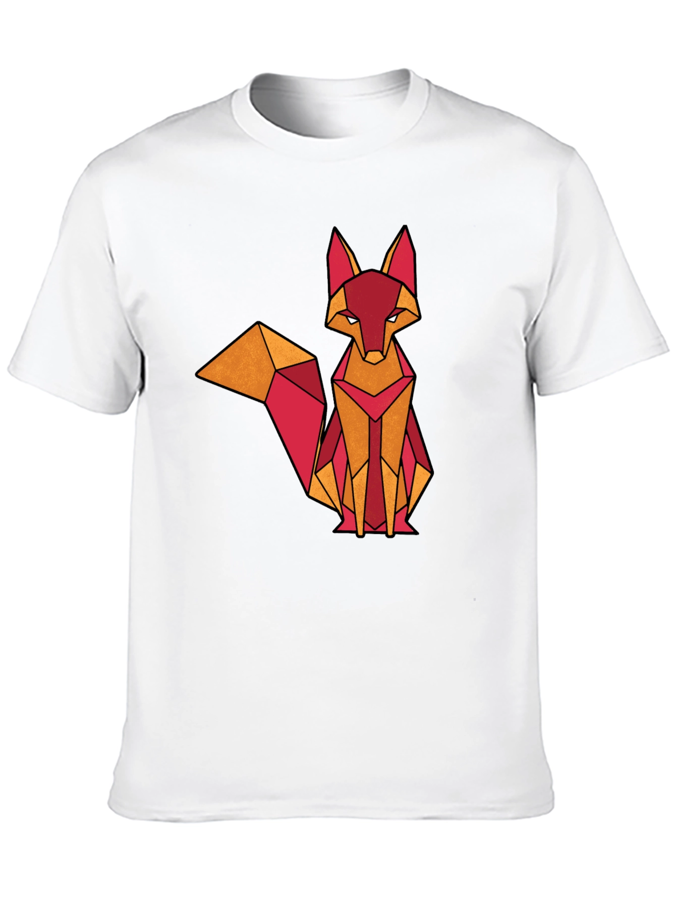 Black Geometric Fox Graphic Tee - Stylish & Modern view 10