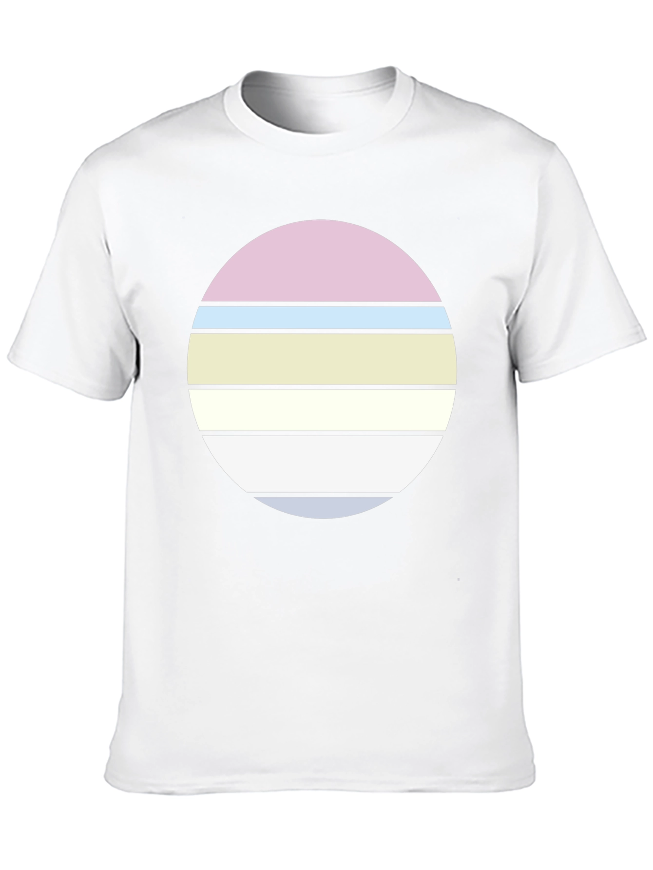 Black Retro Striped Circle Graphic T-Shirt view 10