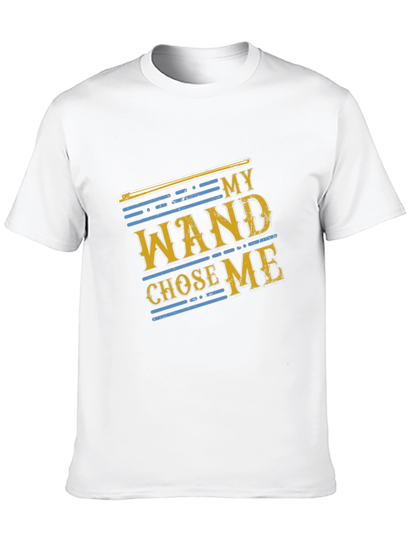 Black My Wand Chose Me Black Cotton T-Shirt view 10