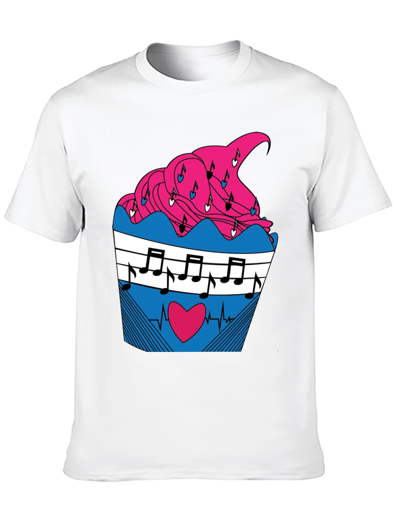 Black Music Heartbeat Cupcake Graphic Tee view 10