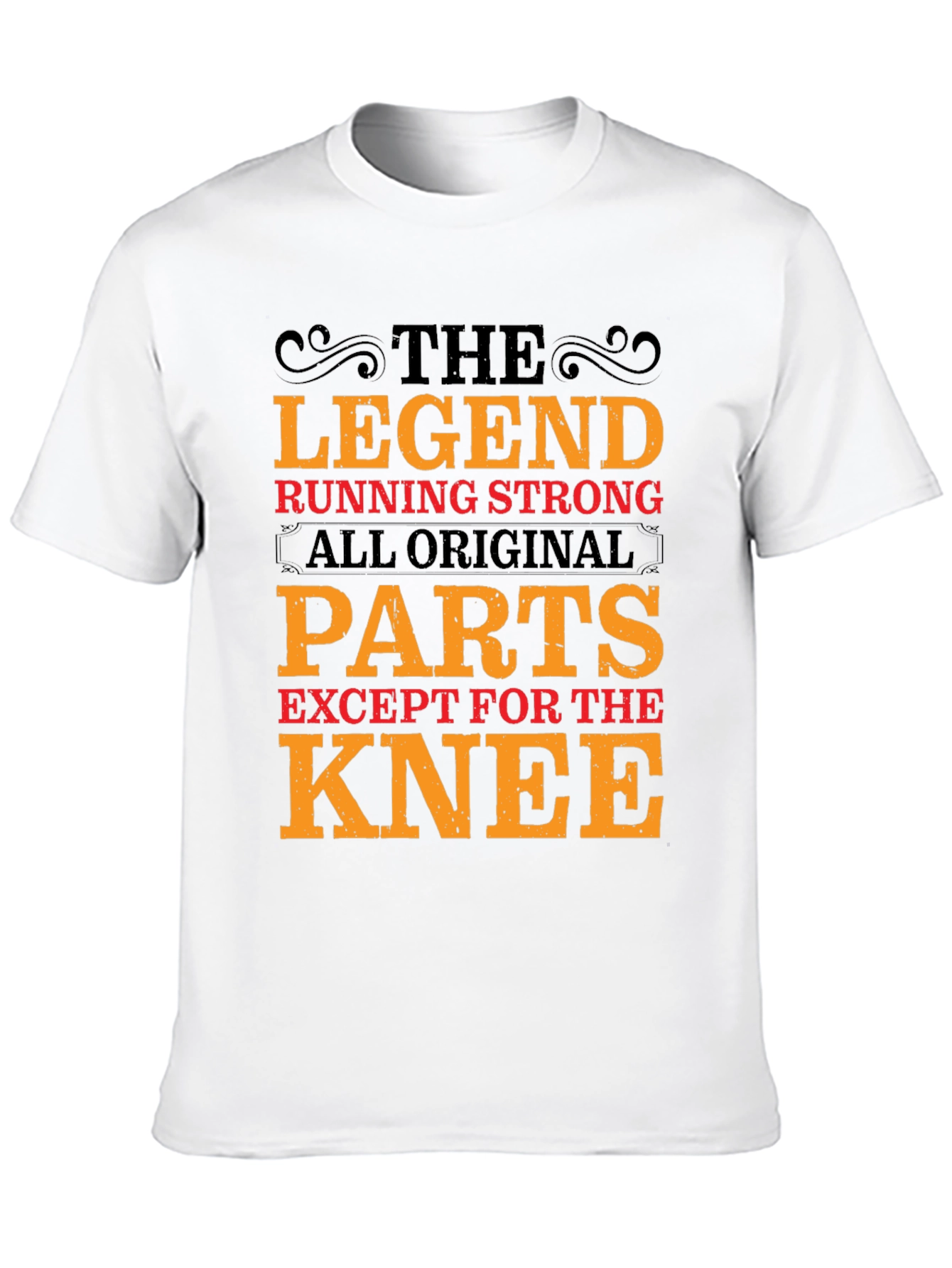 Black The Legend Running Strong T-Shirt - All Original Parts Except Knee view 10