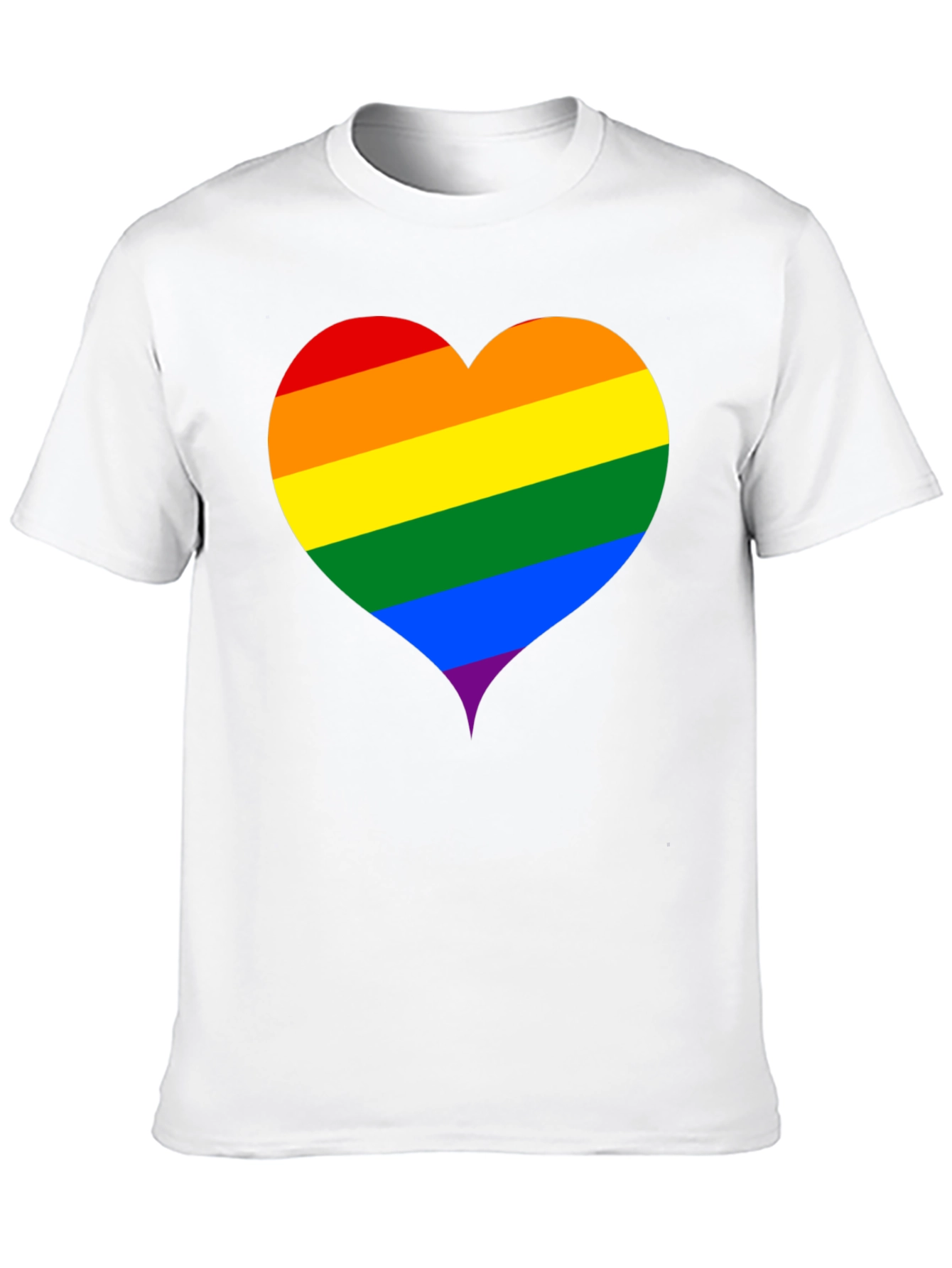 Black Rainbow Heart Graphic Black T-Shirt view 10