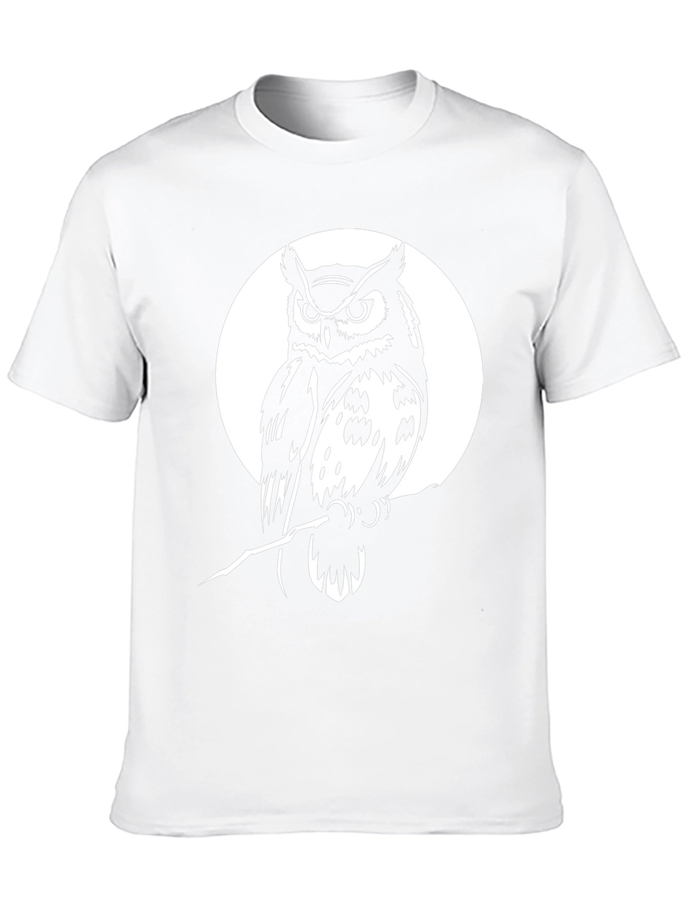 Black Owl Graphic Tee - Black Cotton Blend T-Shirt view 10