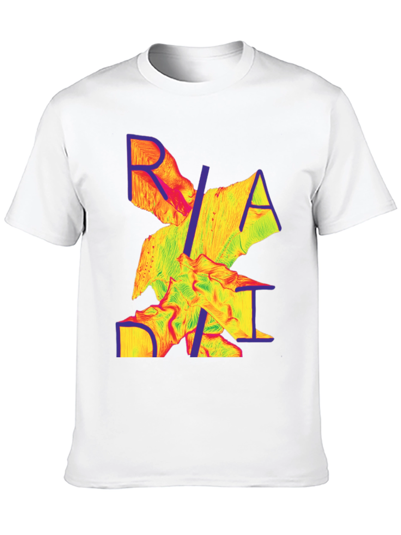 Black Abstract Graphic Tee - Modern Print Black T-Shirt view 10