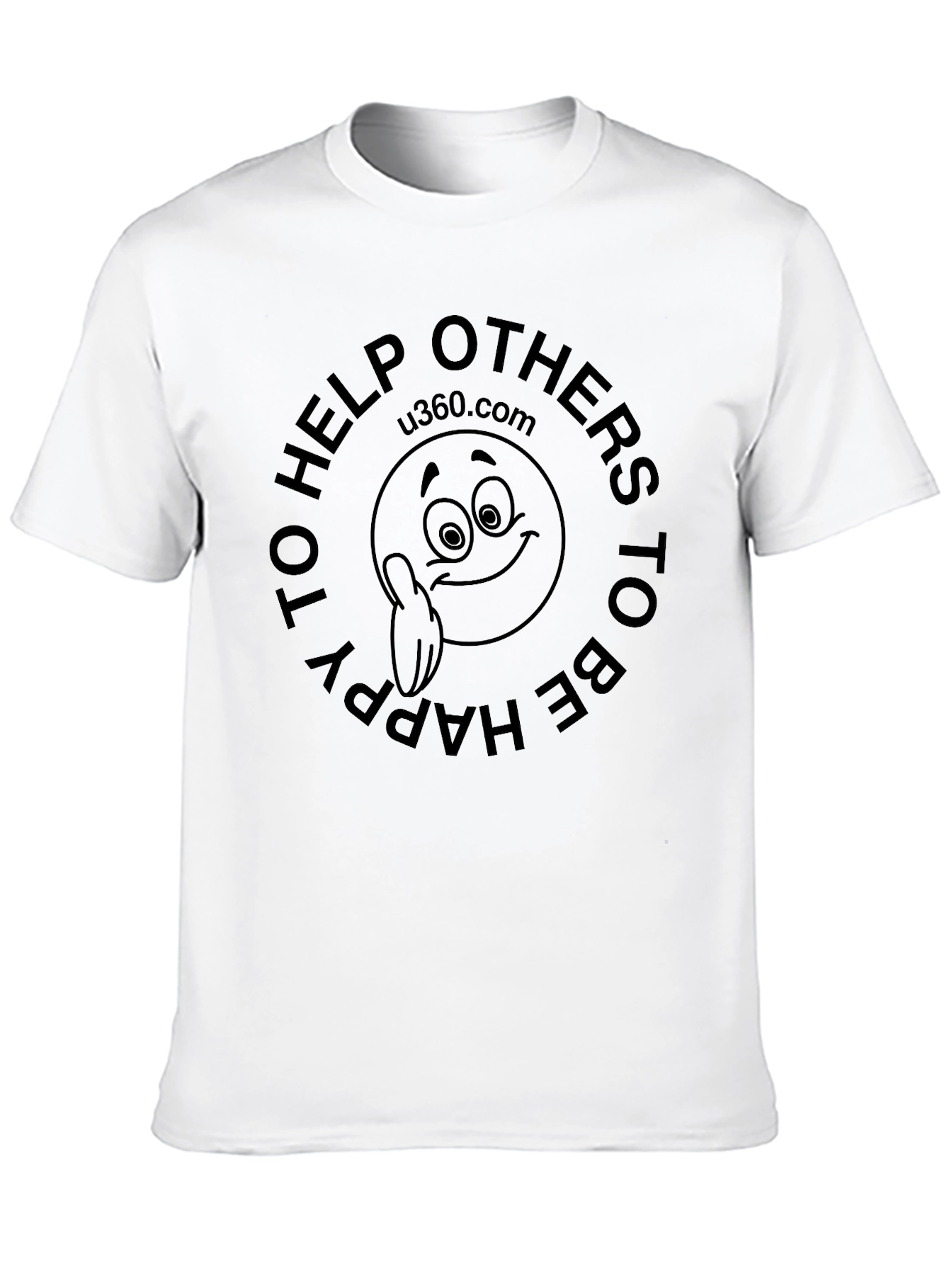 Black Help Others To Be Happy Black Tee view 10