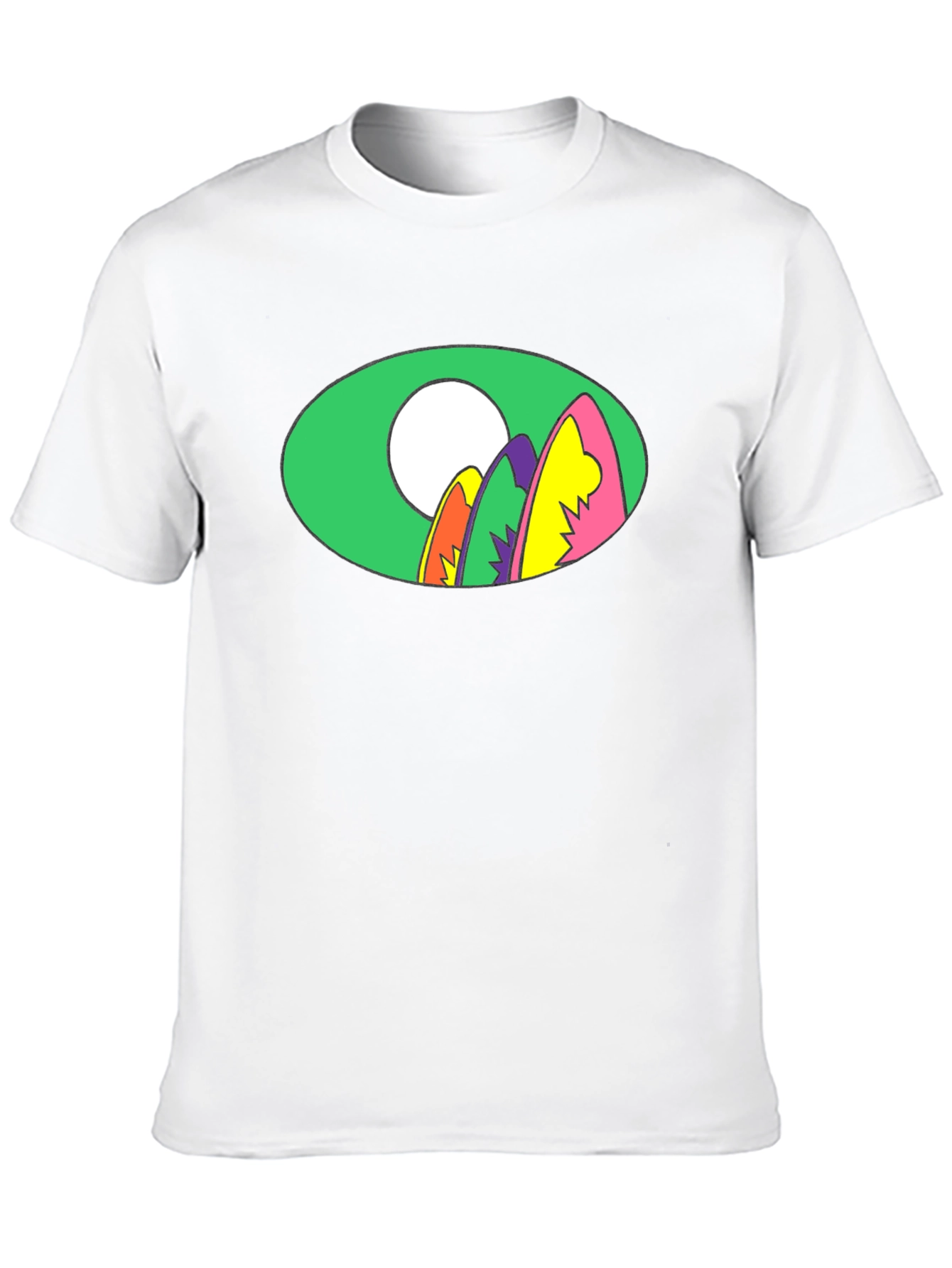 Black Retro Surfboard Graphic Tee - Black view 10