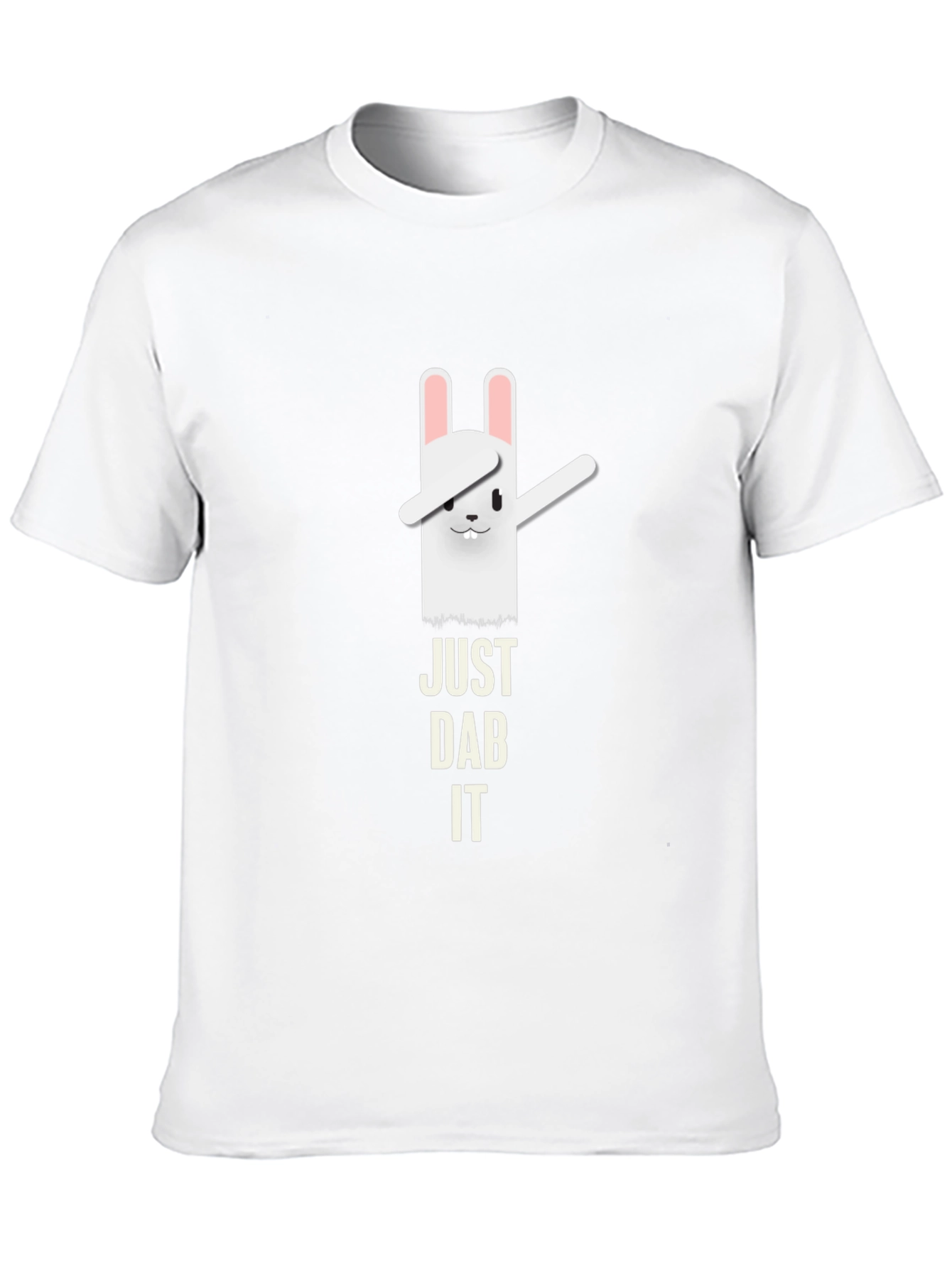 Black Just Dab It Funny Rabbit Black T-Shirt view 10