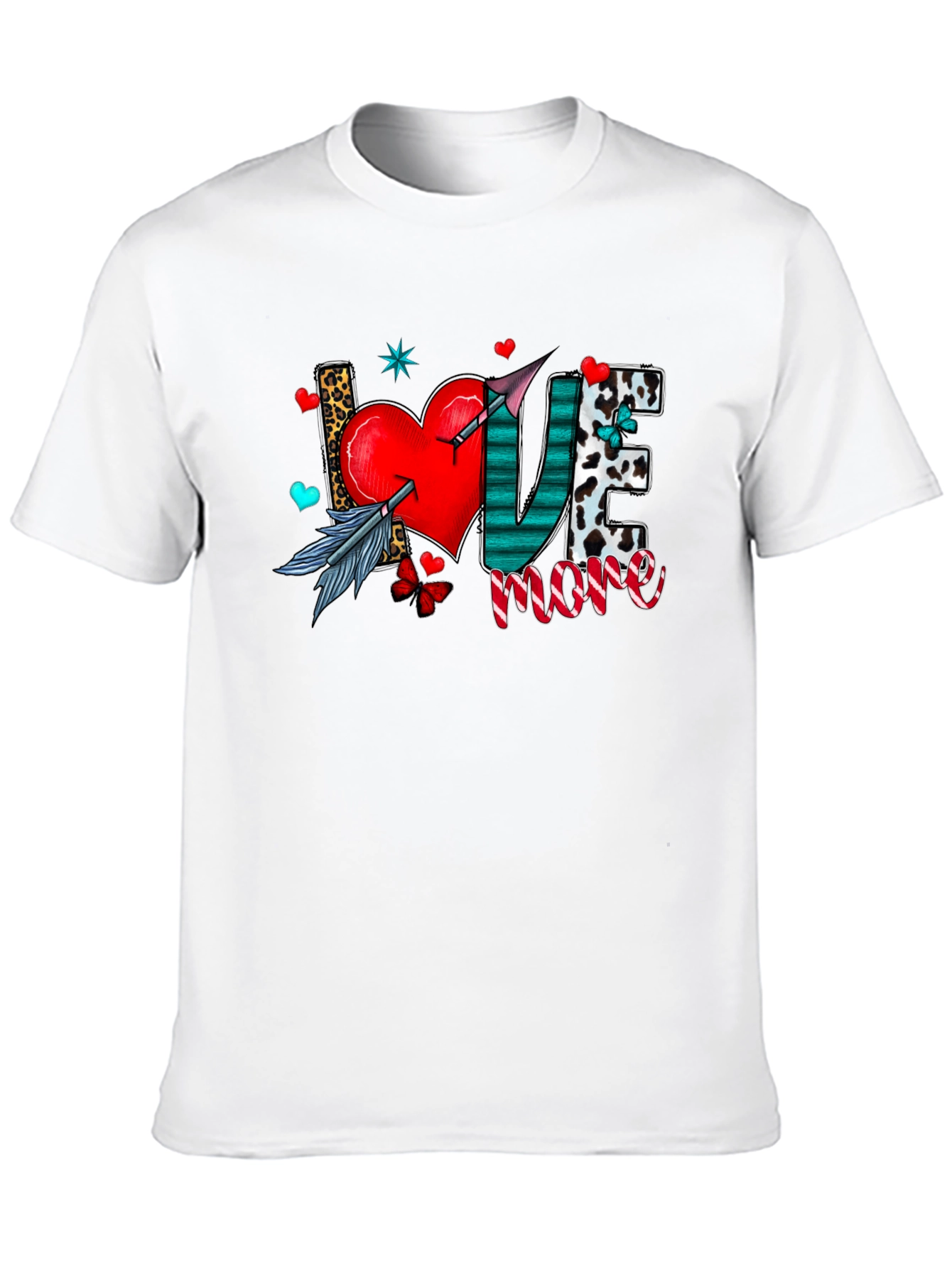 Black Love More Graphic T-Shirt - Trendy Casual Tee view 10