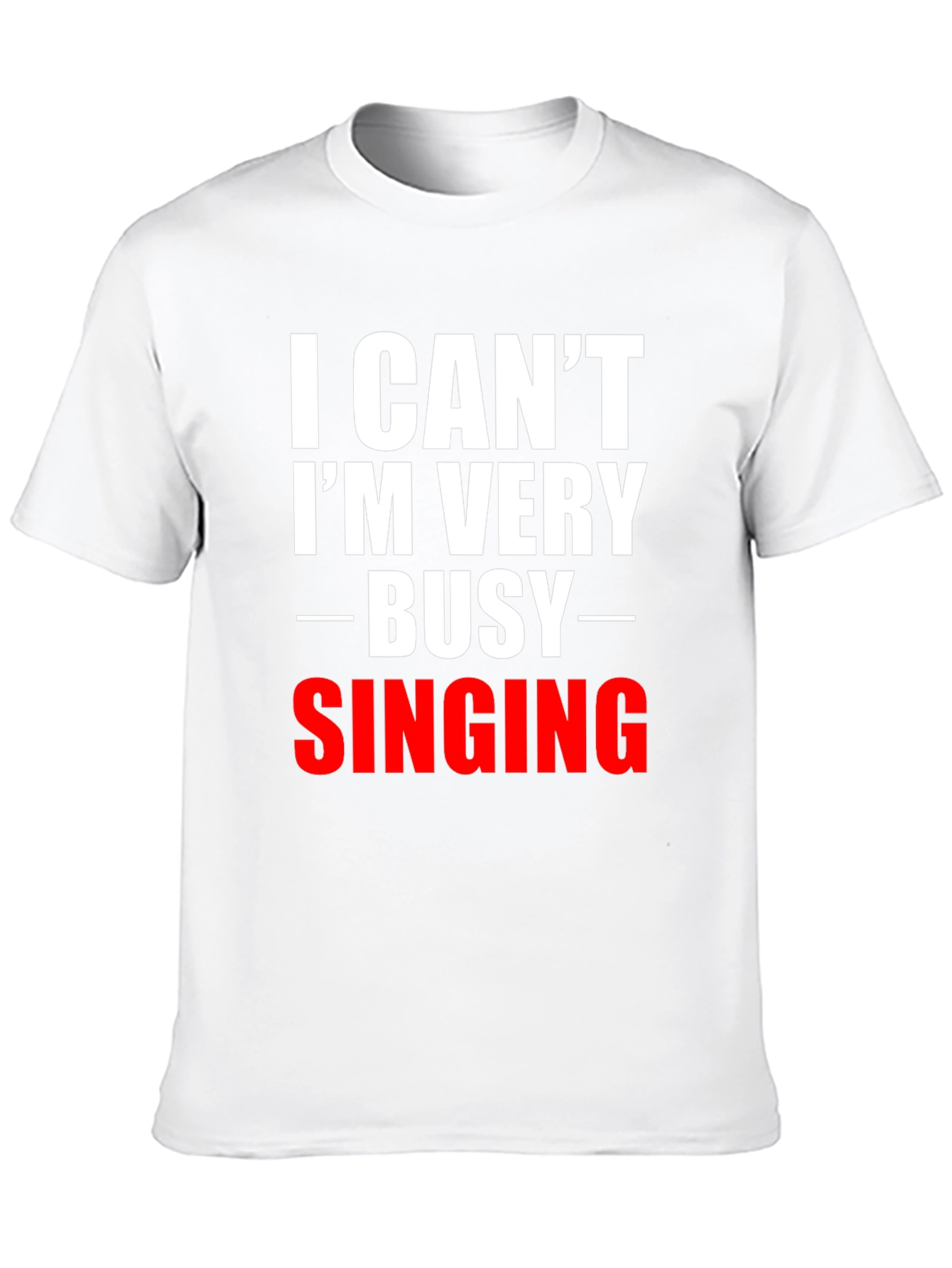 Black Funny Singing T-Shirt - I Can't I'm Very Busy view 10