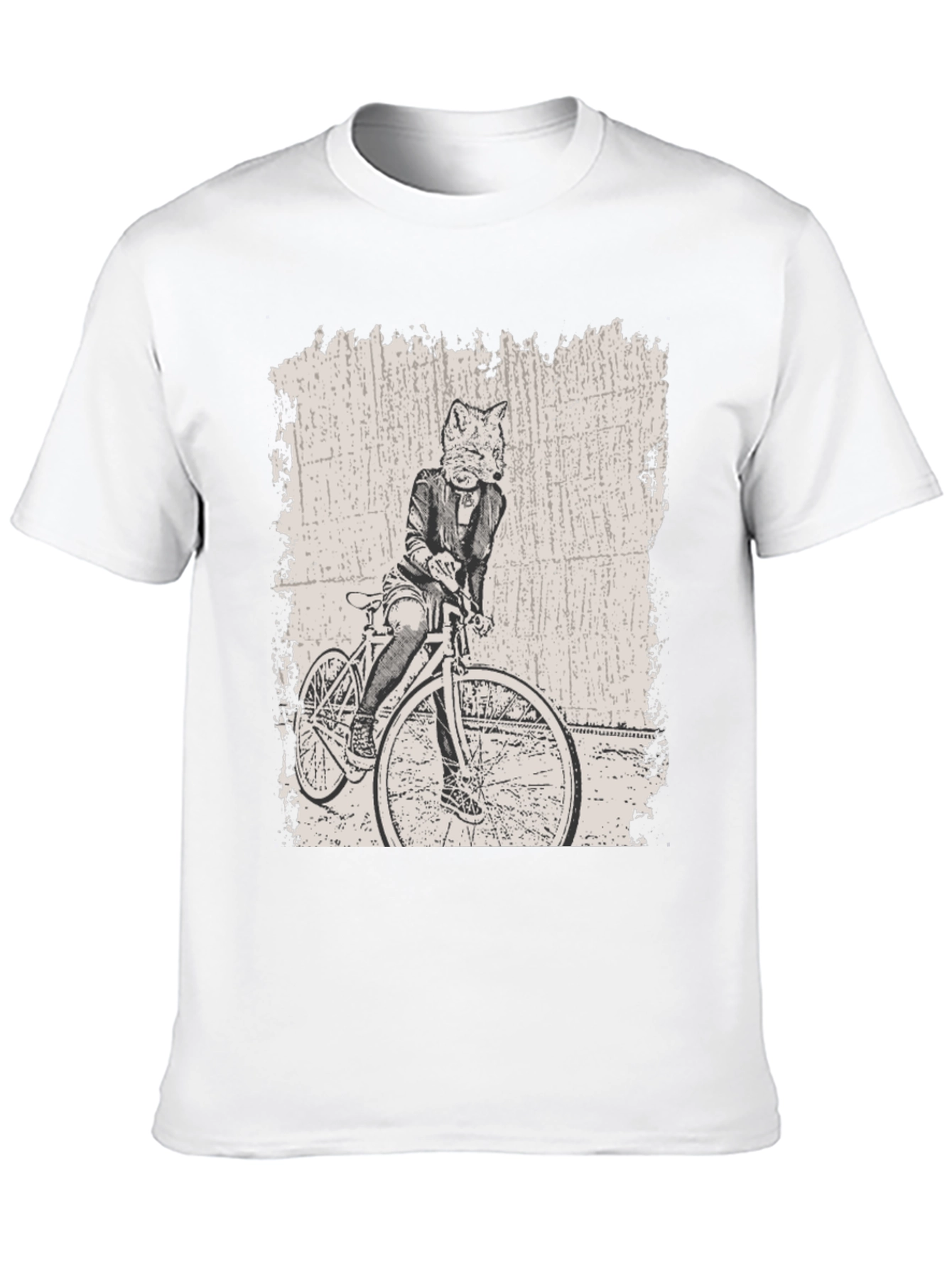 Black Fox on Bike Graphic Tee view 10