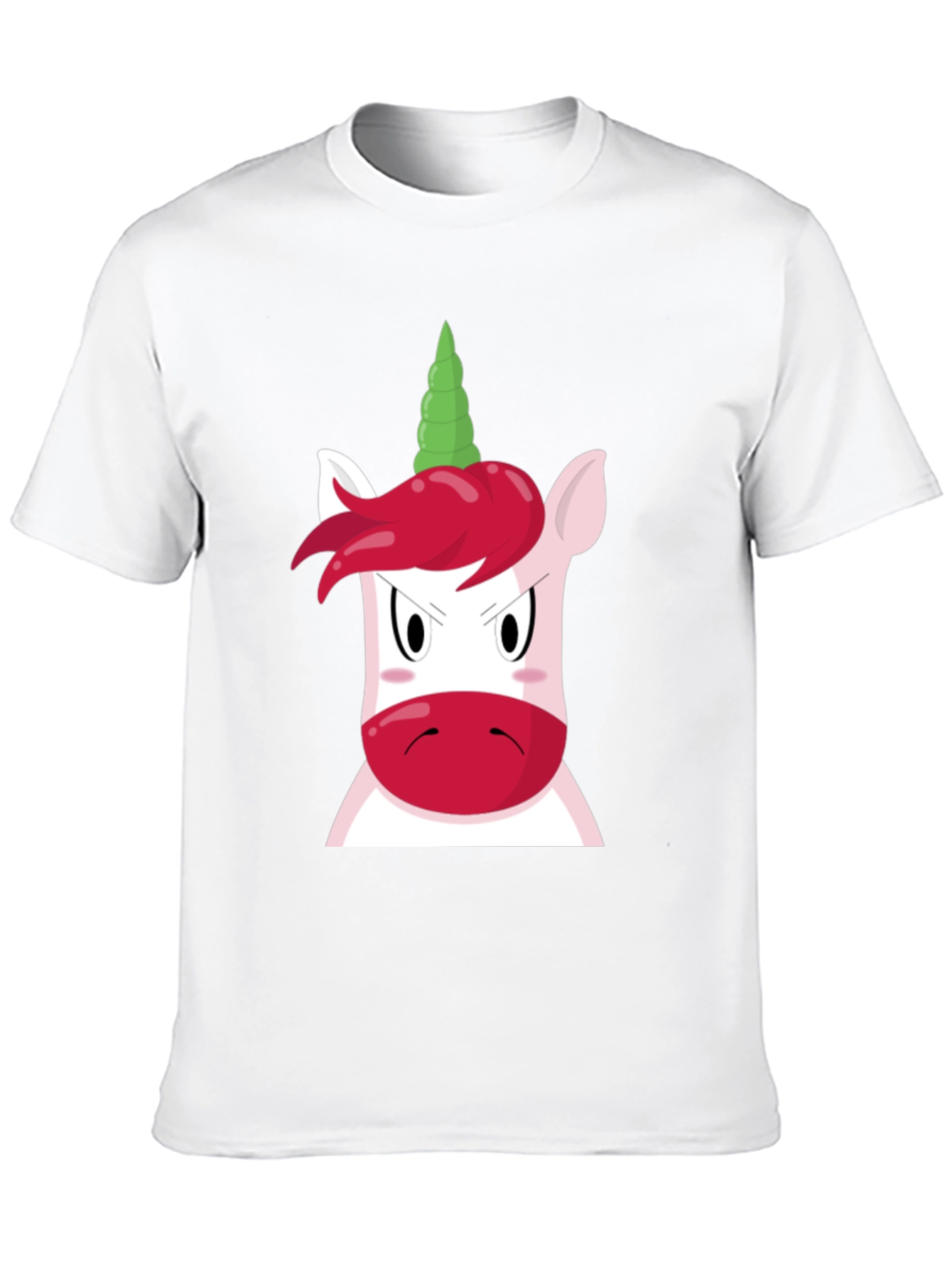 Black Angry Unicorn Graphic Tee - Black Unisex T-Shirt view 10