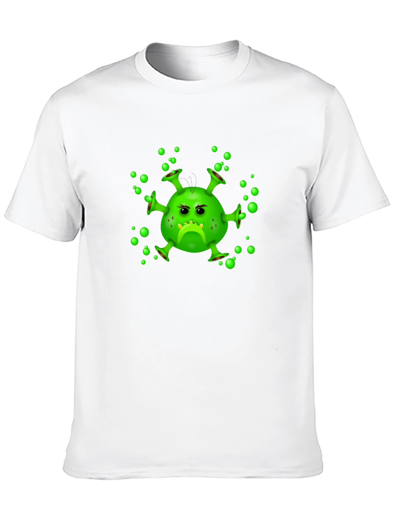 Black Funny Grumpy Virus Graphic Black T-Shirt view 10