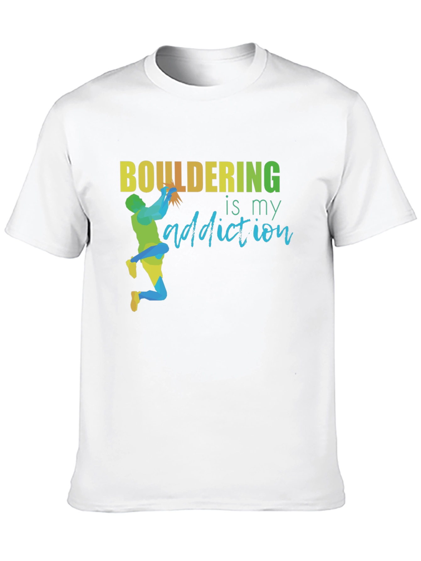 Black Bouldering Addiction T-Shirt - Rock Climbing Apparel view 10