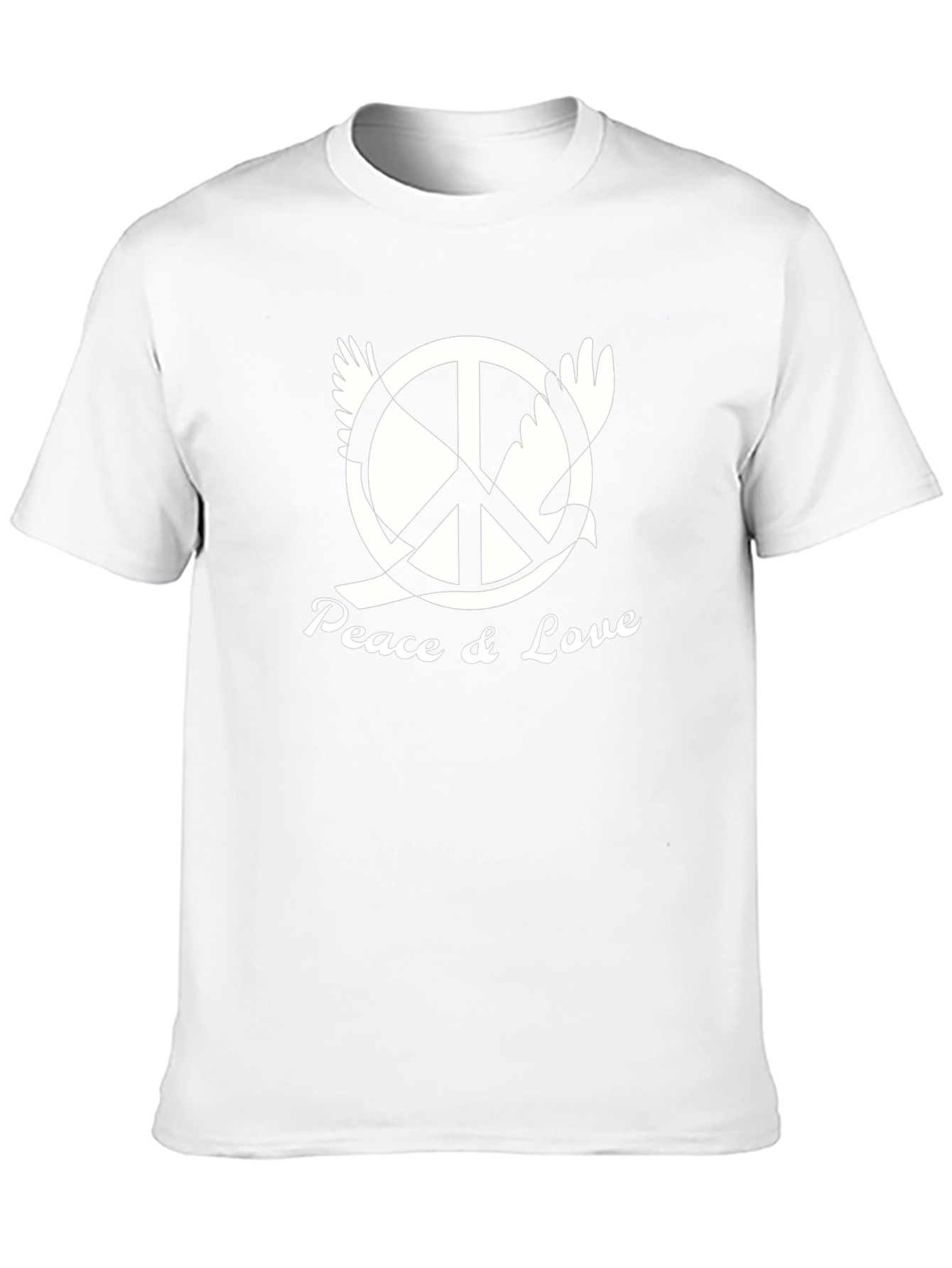 Black Peace & Love Graphic Tee - Black view 10