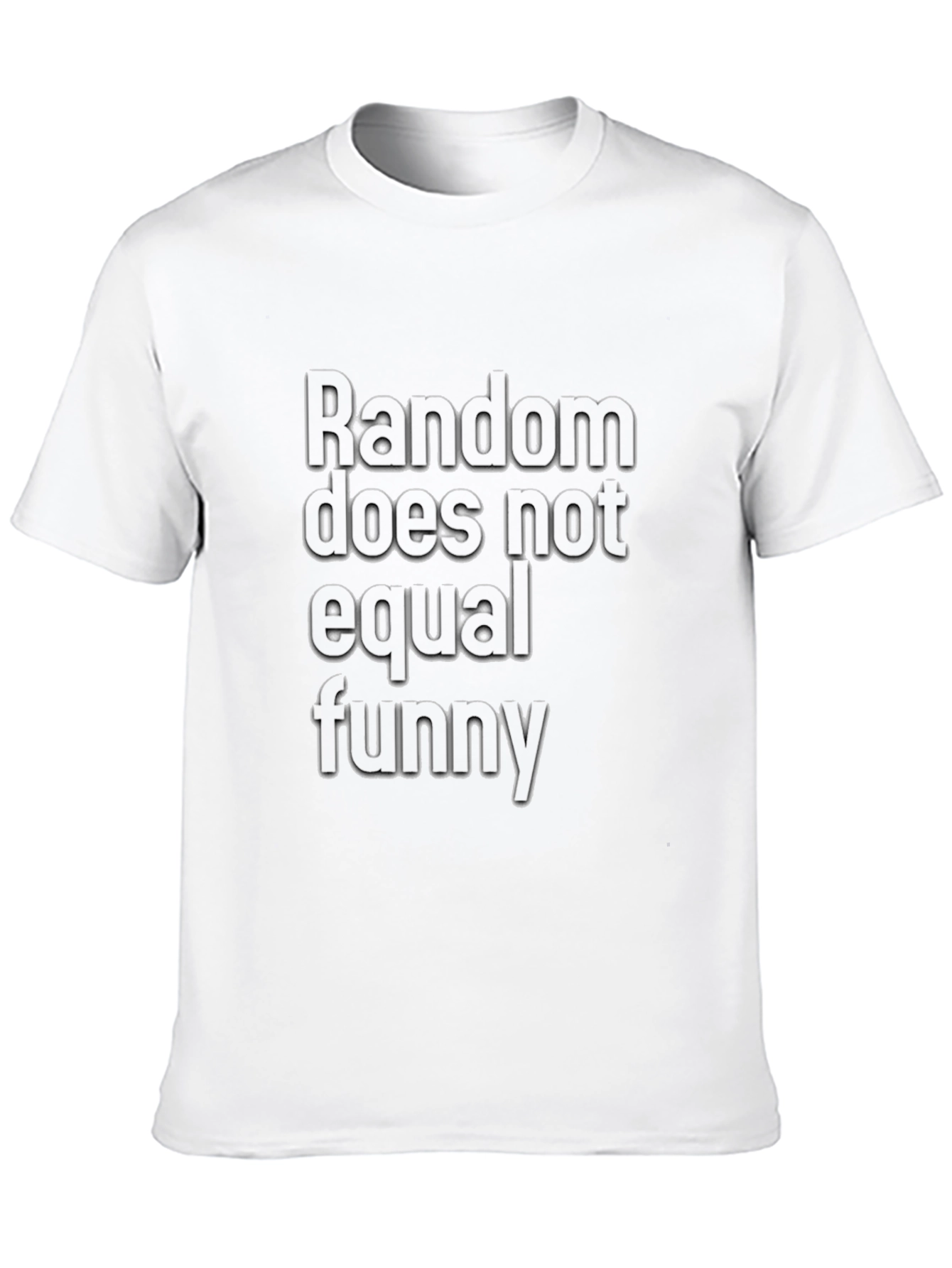Black Random Does Not Equal Funny Black T-Shirt view 10