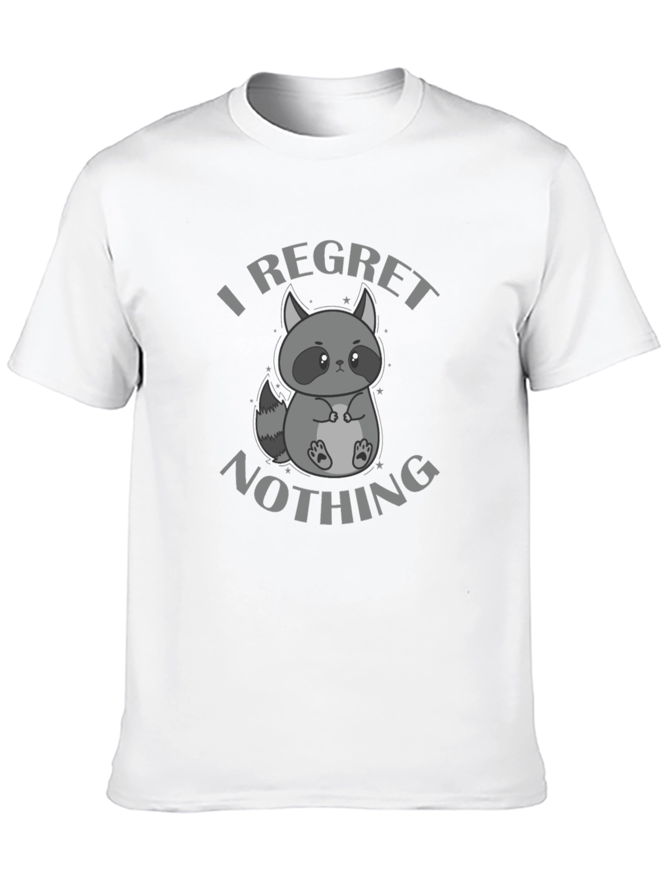 Black I Regret Nothing Raccoon Graphic T-Shirt view 10