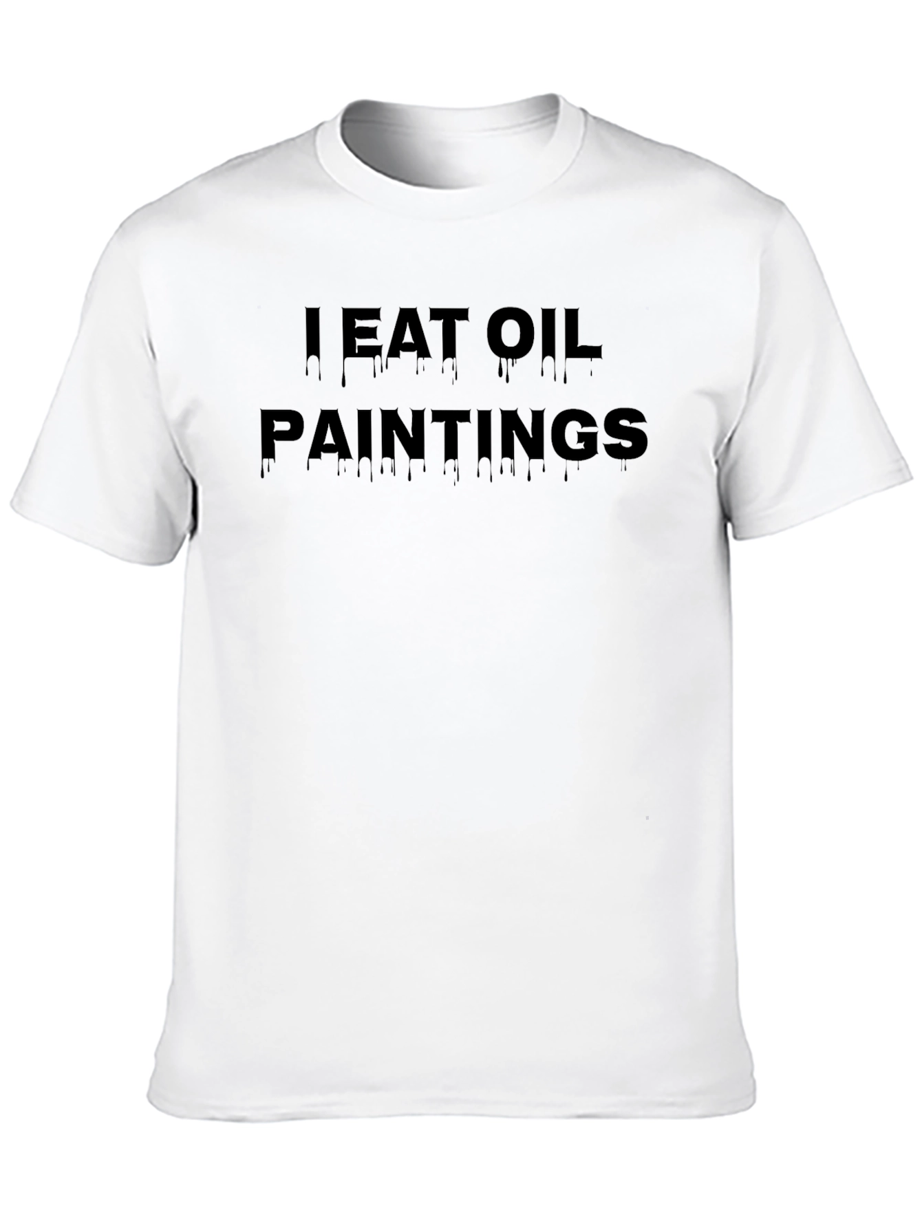 Black I Eat Oil Paintings Graphic T-Shirt view 10