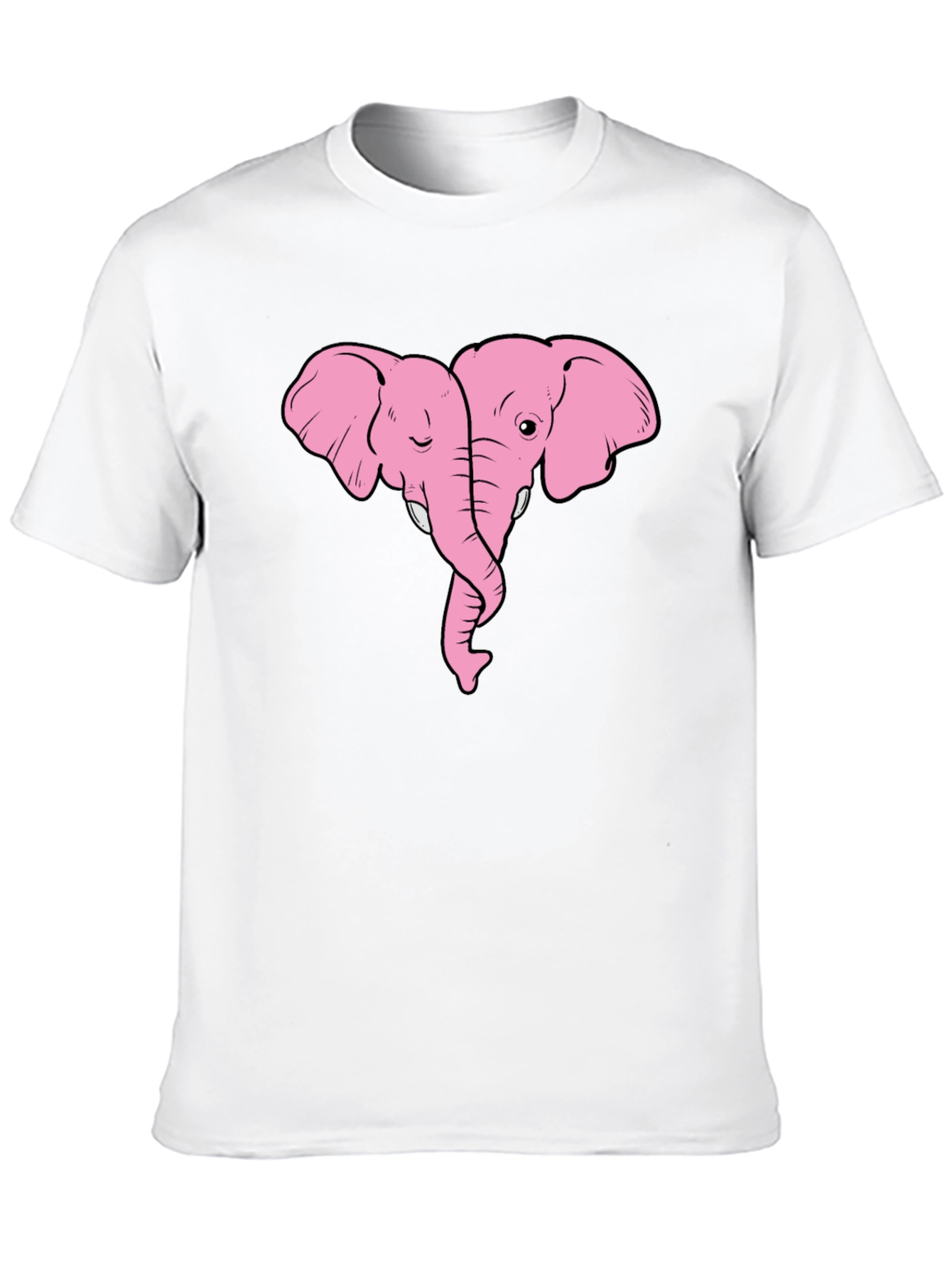 Black Pink Elephant Love T-Shirt view 10