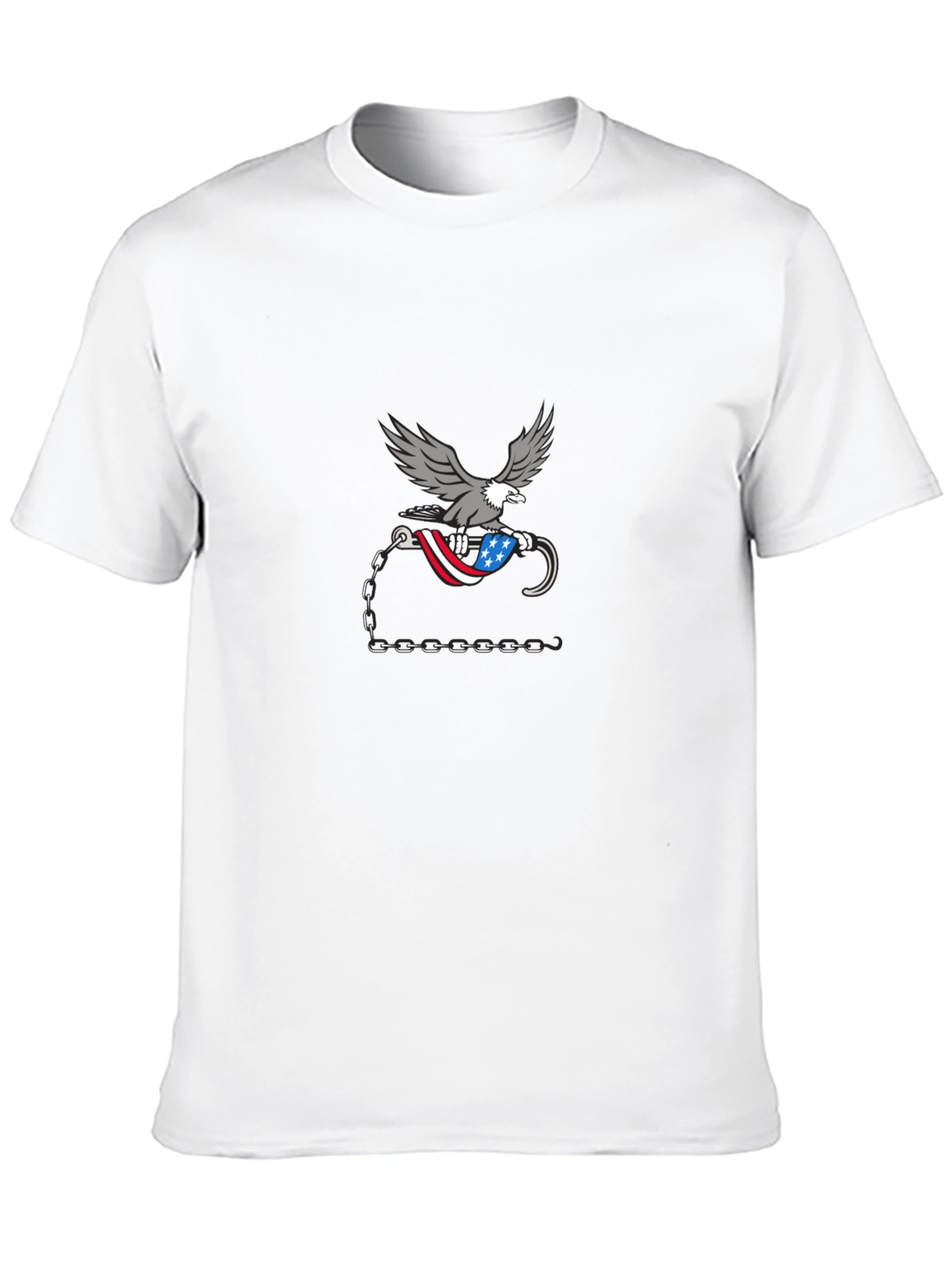 Black Eagle USA Flag Graphic Print T-Shirt view 10