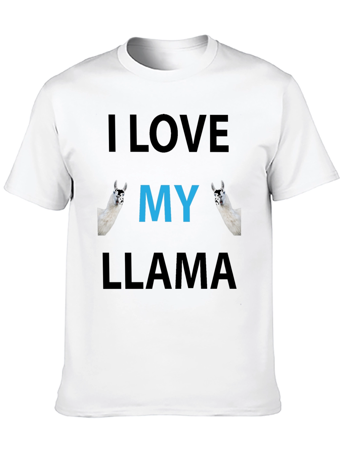 Black I Love My Llama Graphic Tee - Funny Animal Shirt view 10