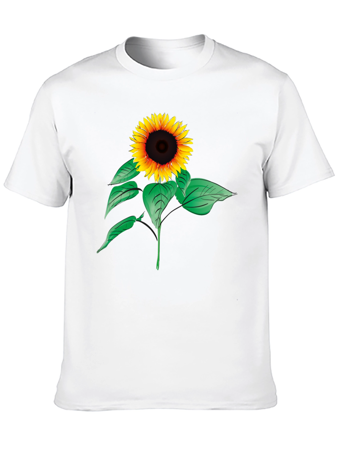 Black Sunflower Graphic Tee - Black Cotton Comfort view 10